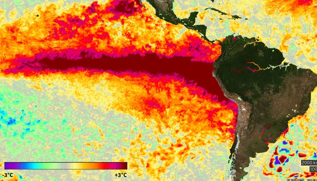 S&uacute;per El Ni&ntilde;o: reportan r&eacute;cords de calor en el Pac&iacute;fico y alertan por eventos clim&aacute;ticos extremos