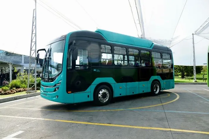 El bus de hidrógeno Marcopolo que operará en Bogotá. (Revista Motor).