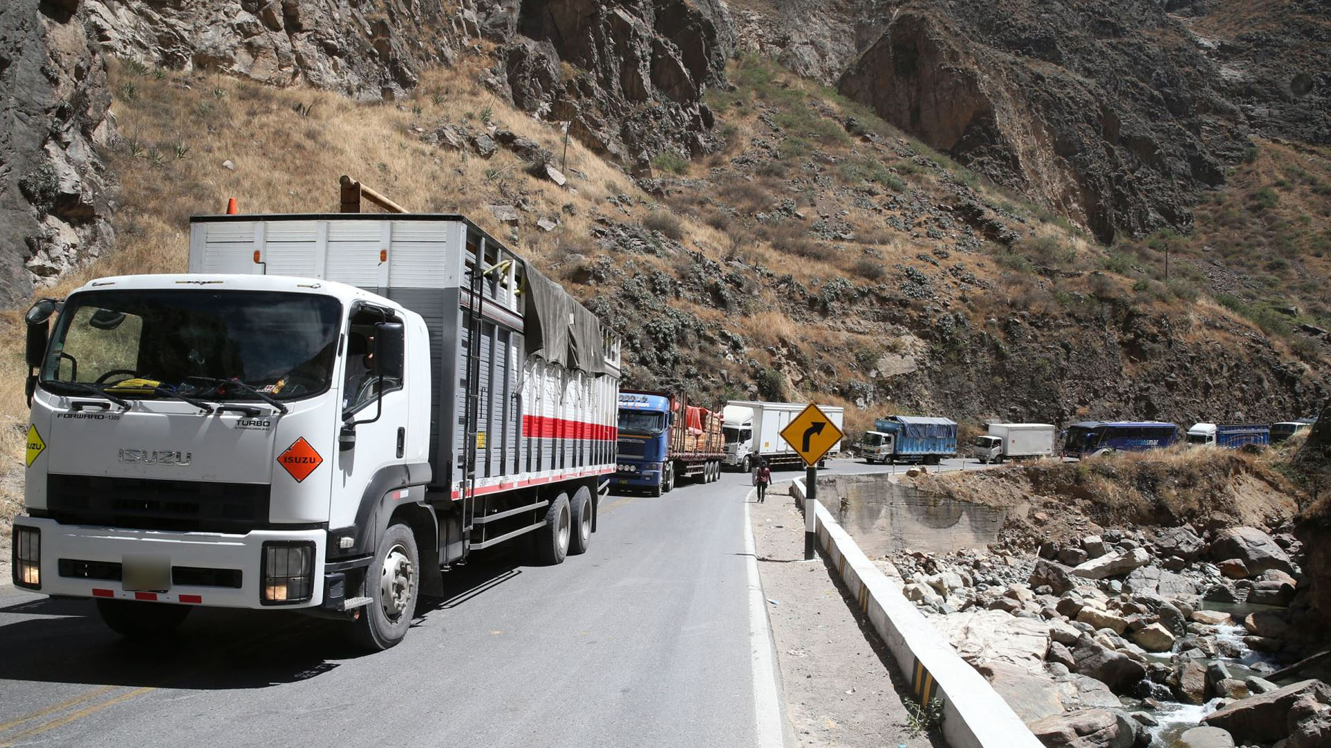 Paro de transportistas continúa (Andina)