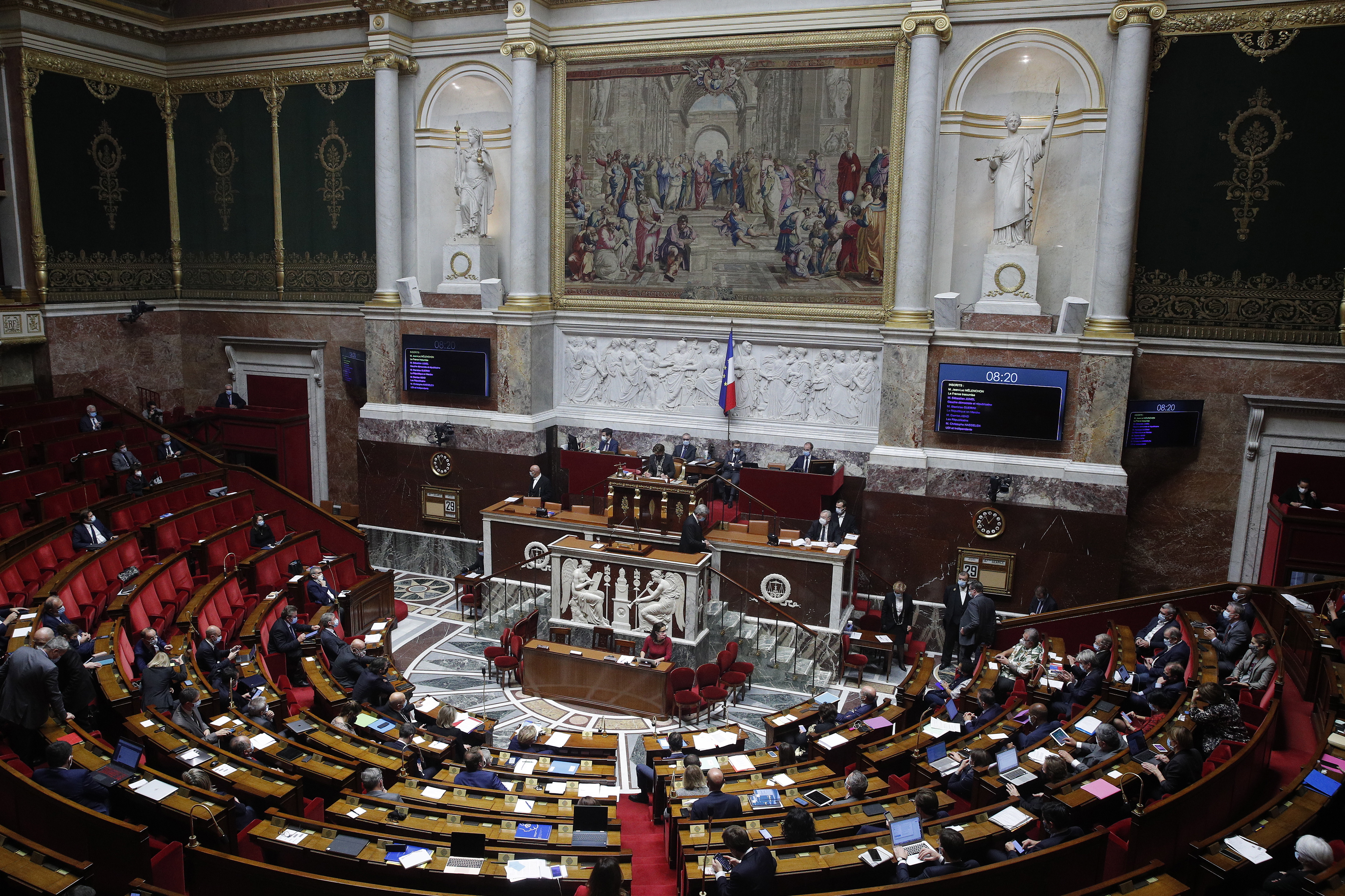 Imagen de archivo de una sesión en el Parlamento francés, en París. EFE/EPA/YOAN VALAT
