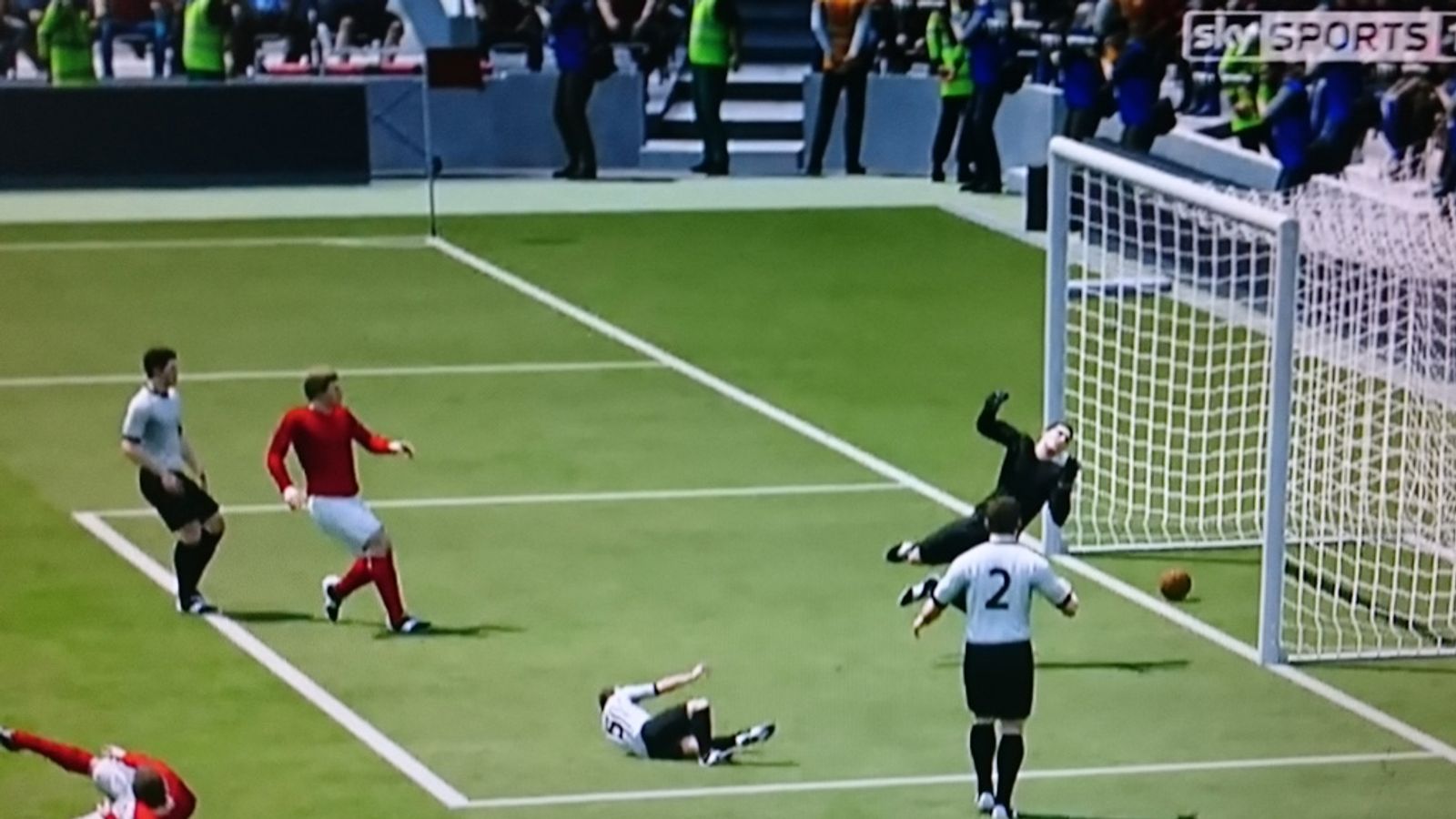 La simulación que hicieron en la TV inglesa para intentar justificar el gol