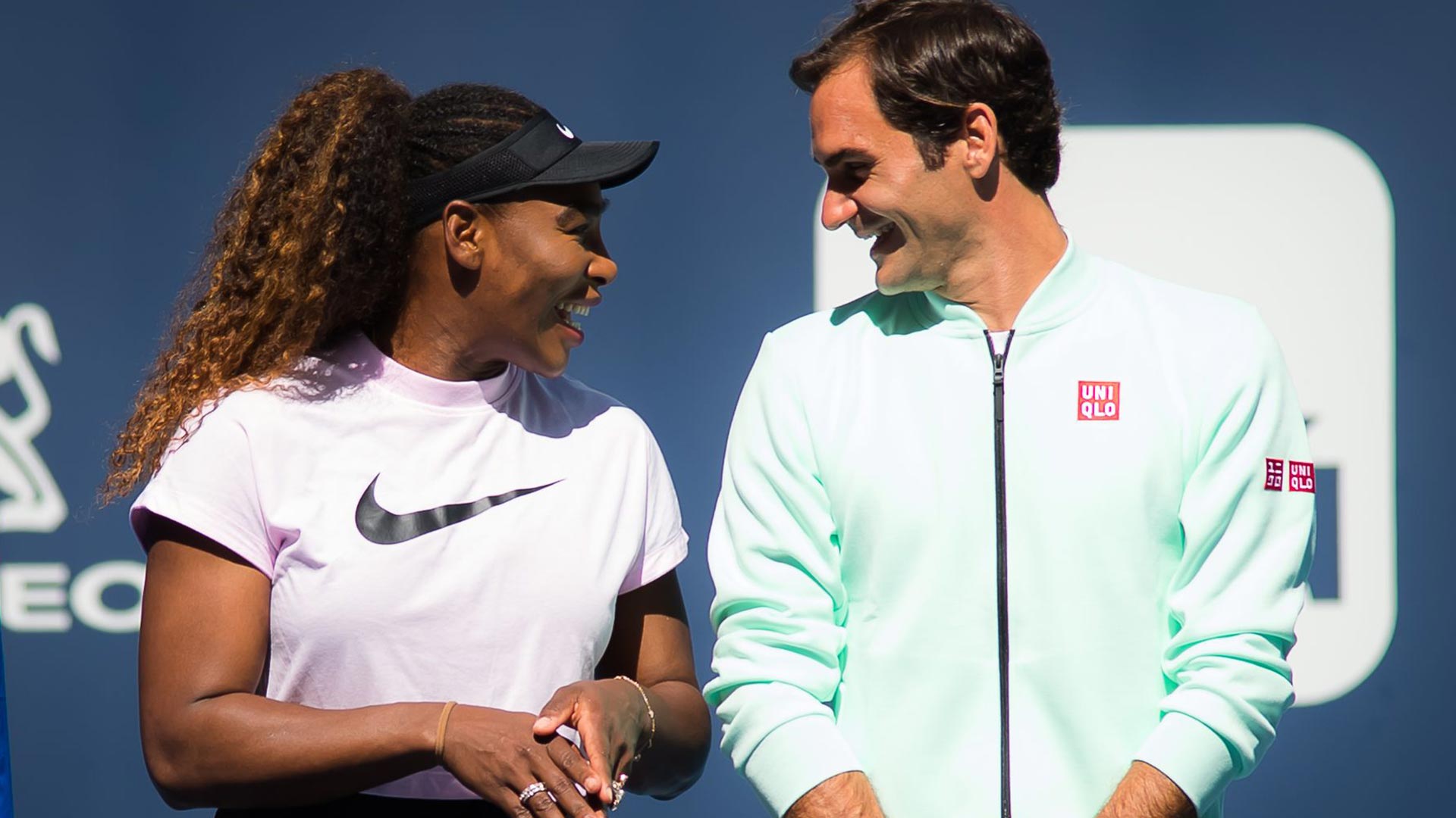 Serena Williams and Roger Federer, together in a tennis event