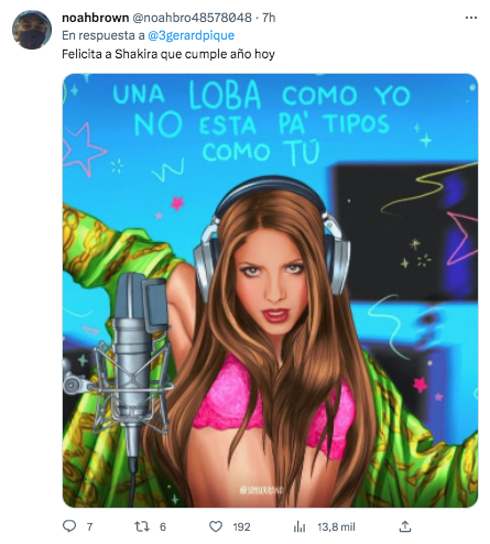 Tuiteros reaccionaron con memes de Shakira a la autofelicitación de Gerard Piqué en redes sociales. @noahbro48578048/Twitter