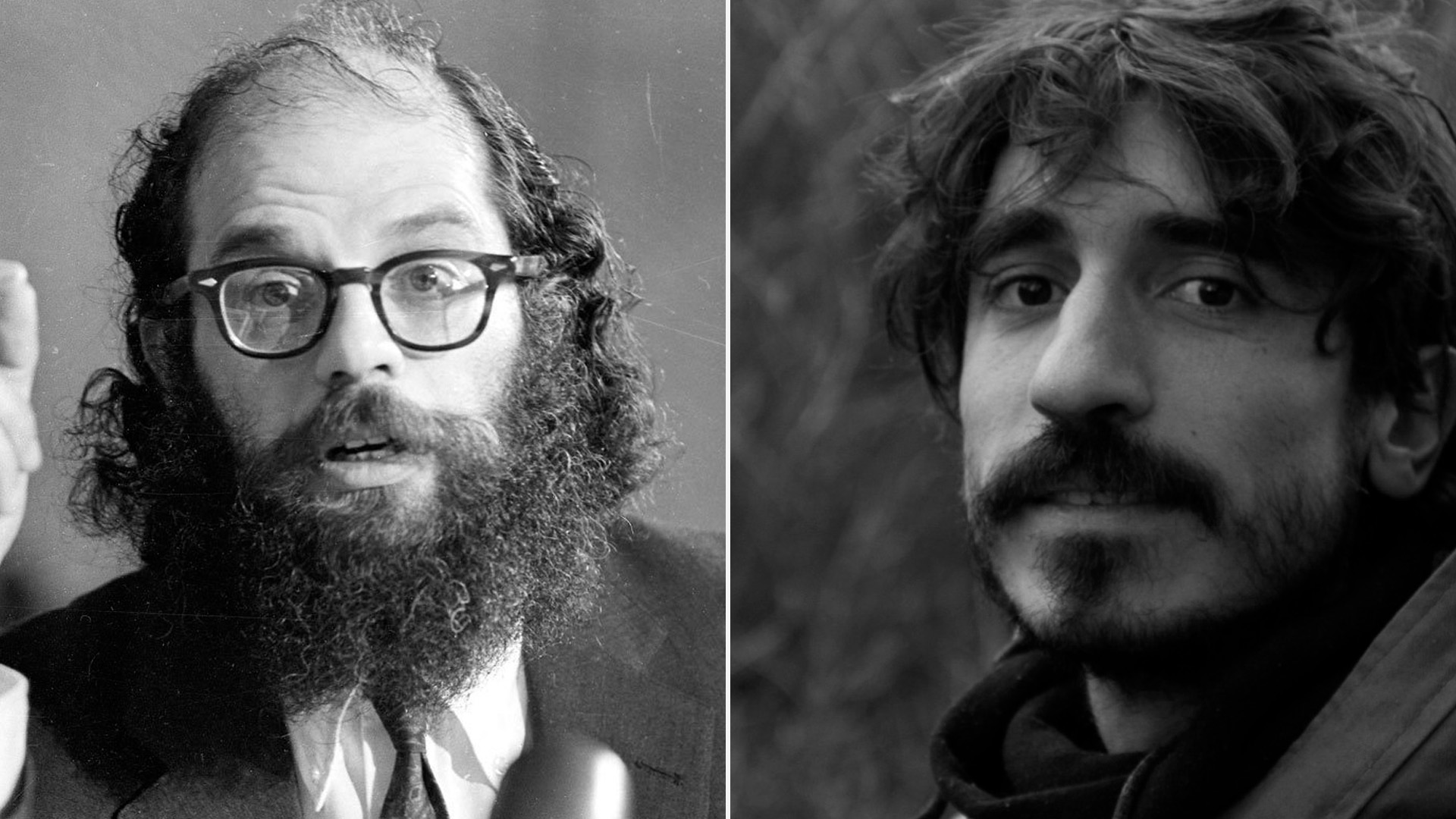 Allen Ginsberg, autor de “A Supermarket in California”, y Juan Cruz Geli, autor de su reversión, "Un hospital en Temperley"
