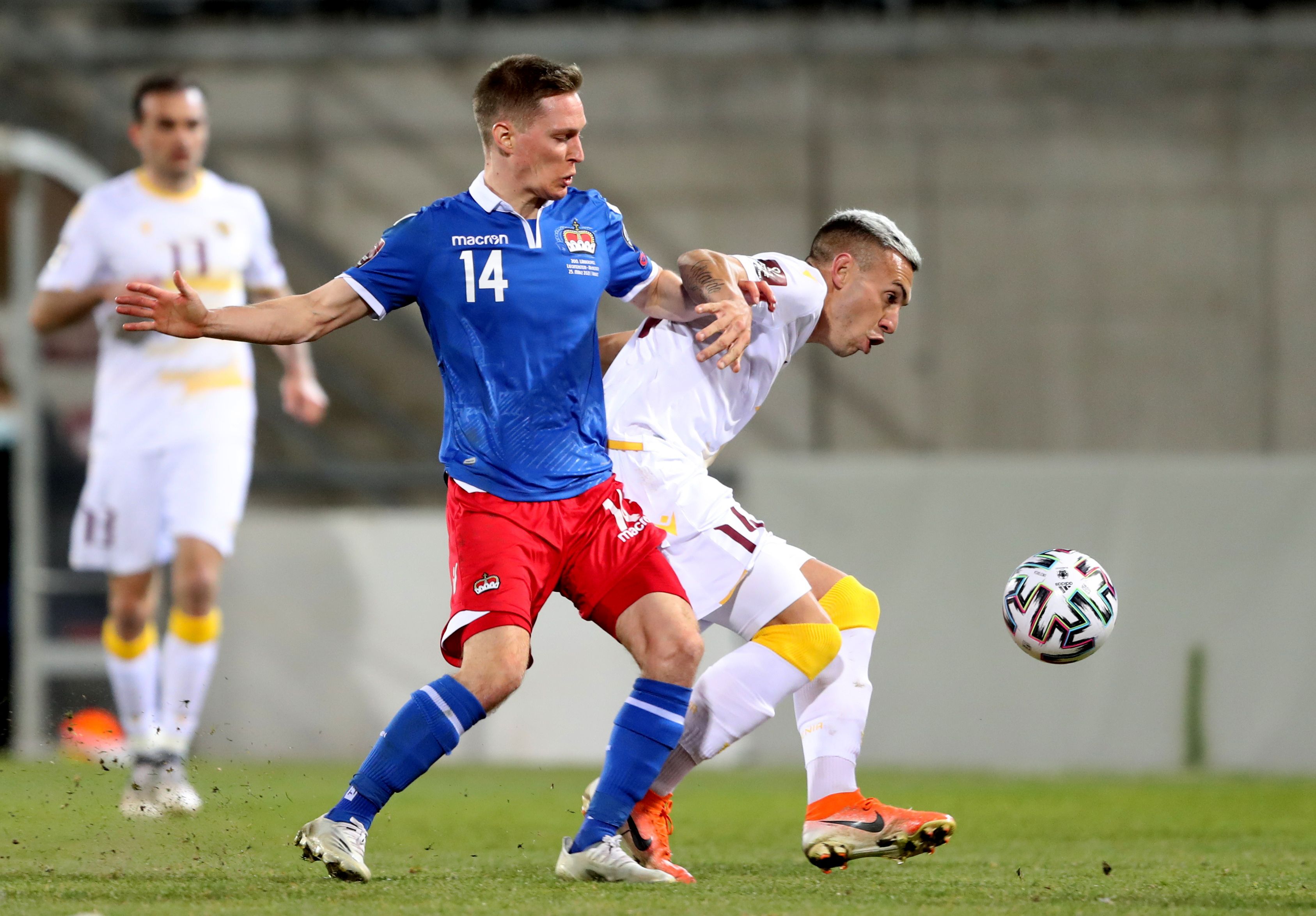 El delantero de Huracán fue una de las figuras en el duelo ante Liechtenstein. Foto: REUTERS/Arnd Wiegmann