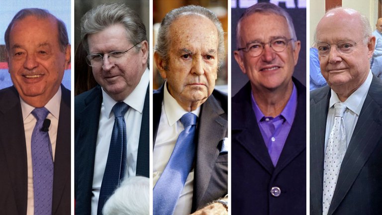 Carlos Slim, Germán Larrea y Ricardo Salinas Pliego encabezan el ranking de billonarios (Foto: Cuartoscuro/Twitter@IsmaelEspanta)