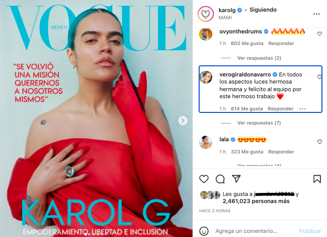 Karol G: las fotografías con las que sorprendió La Bichota para la nueva  edición de Vogue México - Infobae