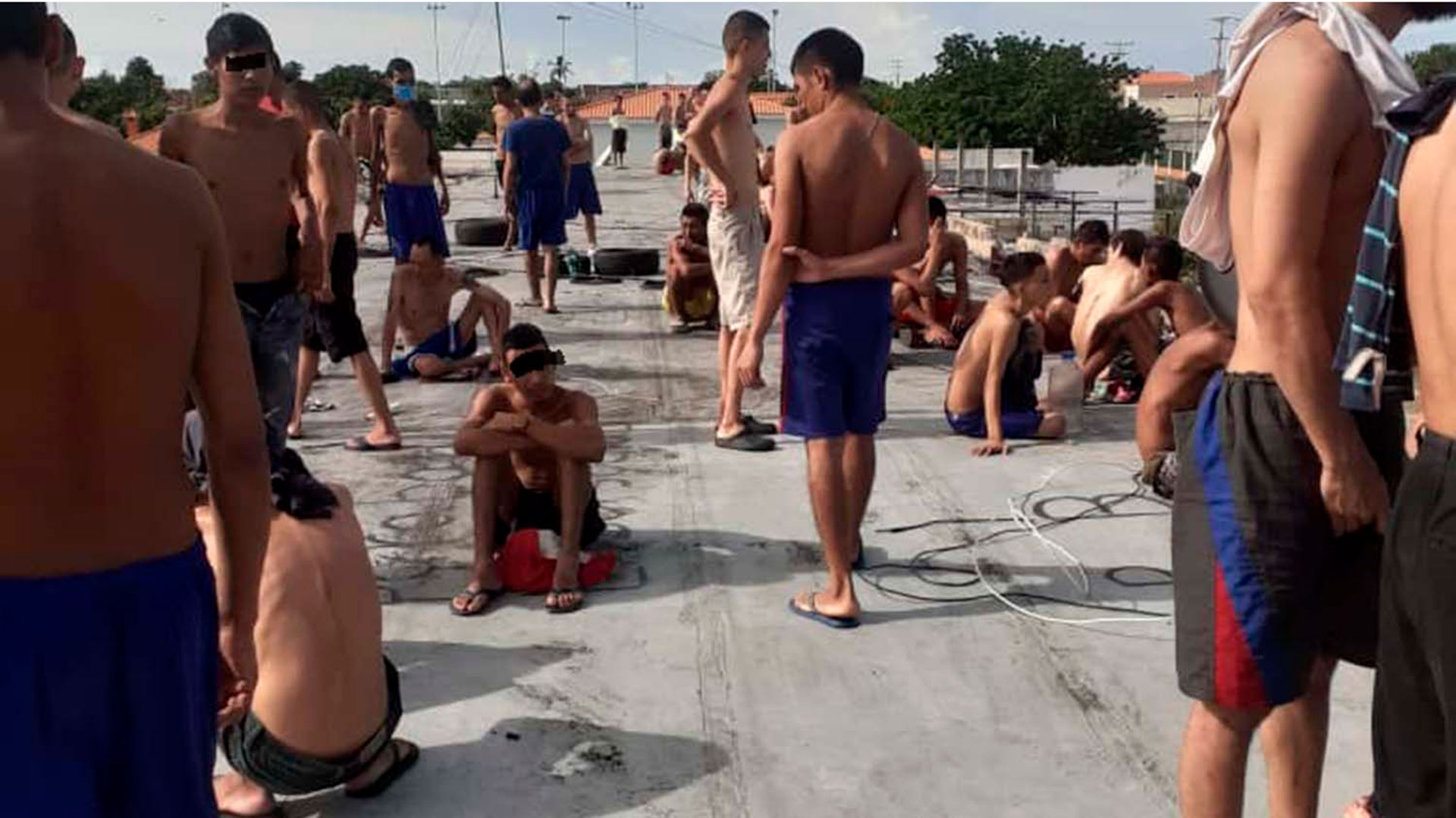 Imagen de presos en una cárcel de Venezuela. Connectas