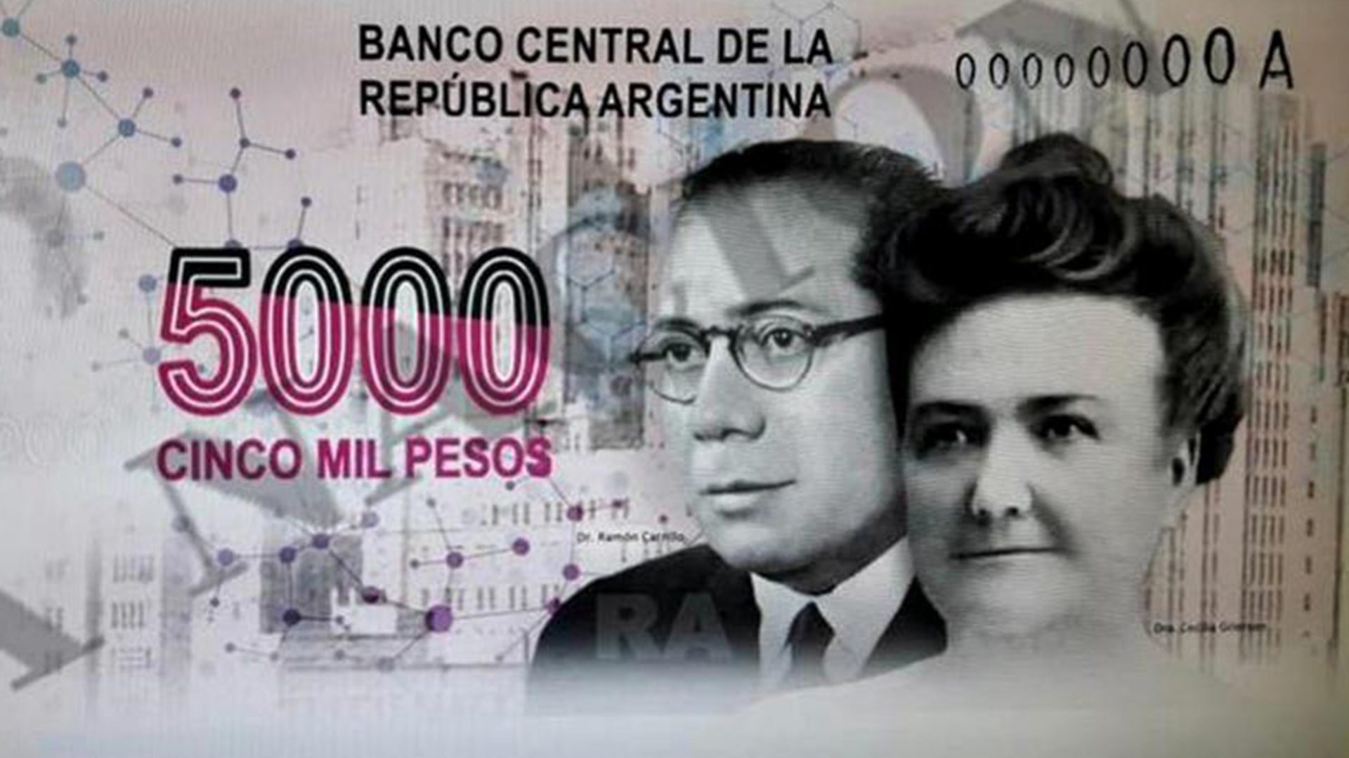 Un proyecto para confeccionar billetes de $5.000 con las imágenes de Ramón Carrillo y Cecilia Grierson fue cancelado