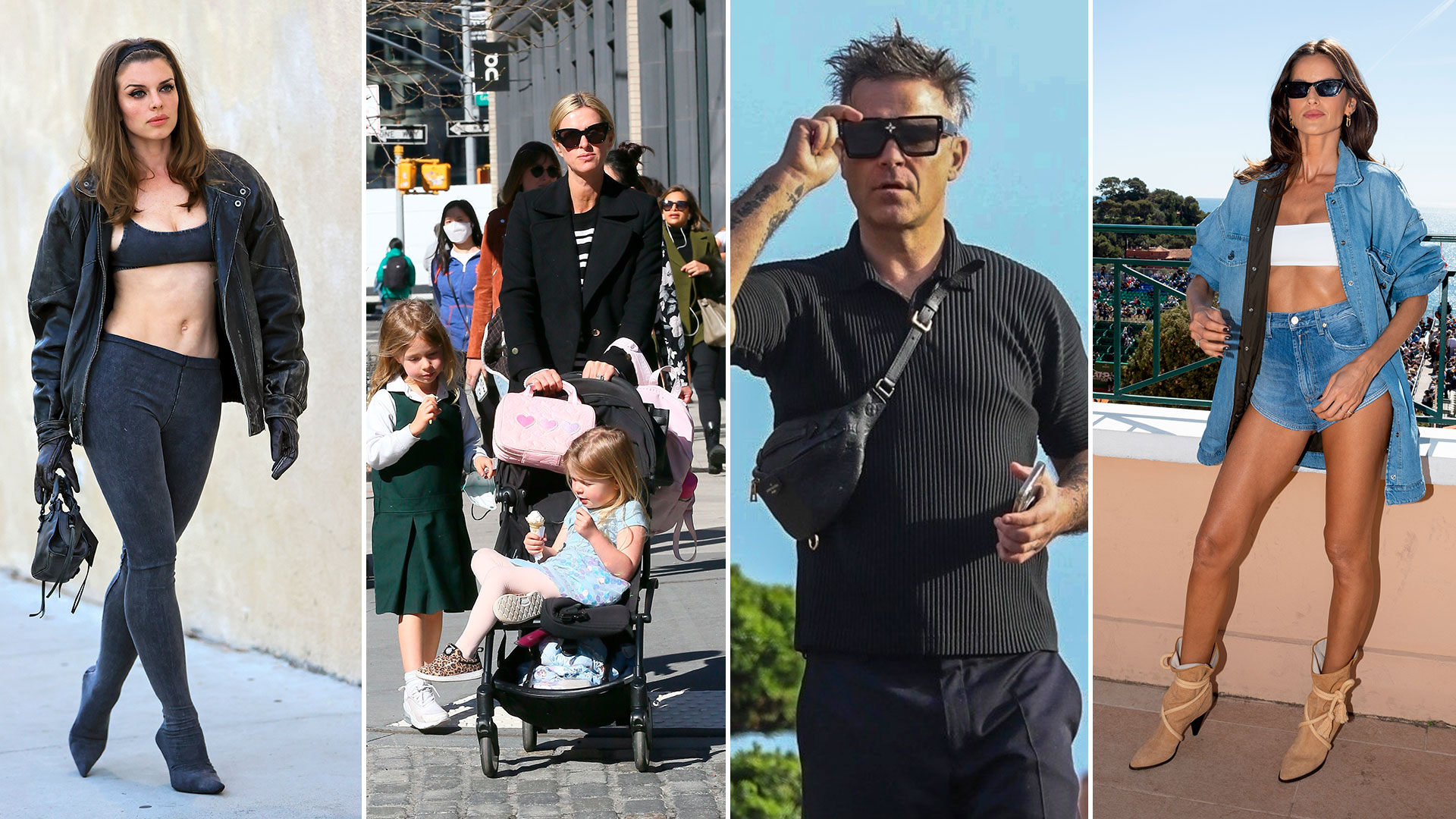 Nicky Hilton paseó con sus hijas en Nueva York, Robbie Williams fue a comer con su familia en Malibú: celebrities en un click