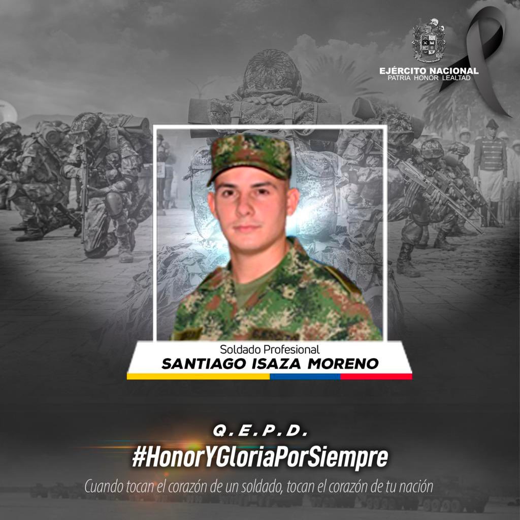 Murió el soldado Santiago Isaza Moreno que había resultado herido tras ataque del ELN en Arauca