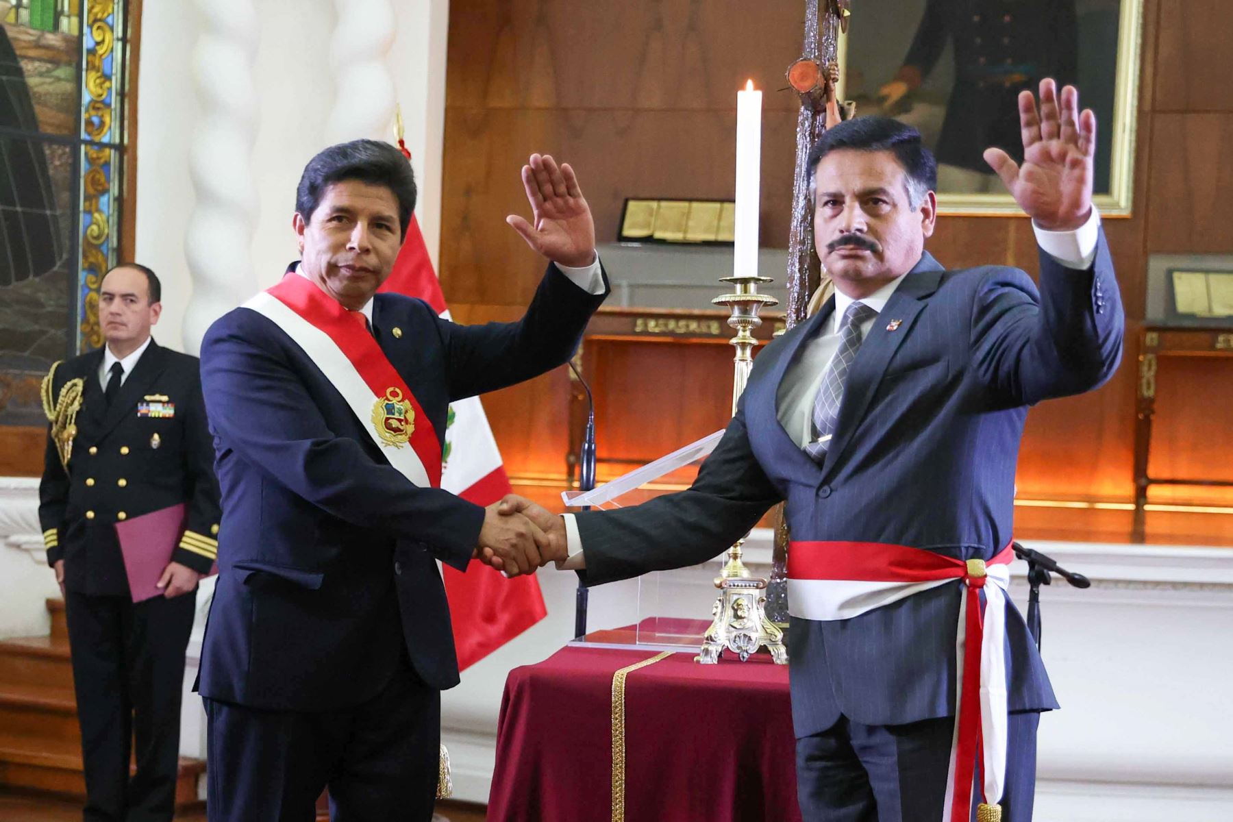 President Pedro Castillo has sworn in Hugo Barragán as defense minister.