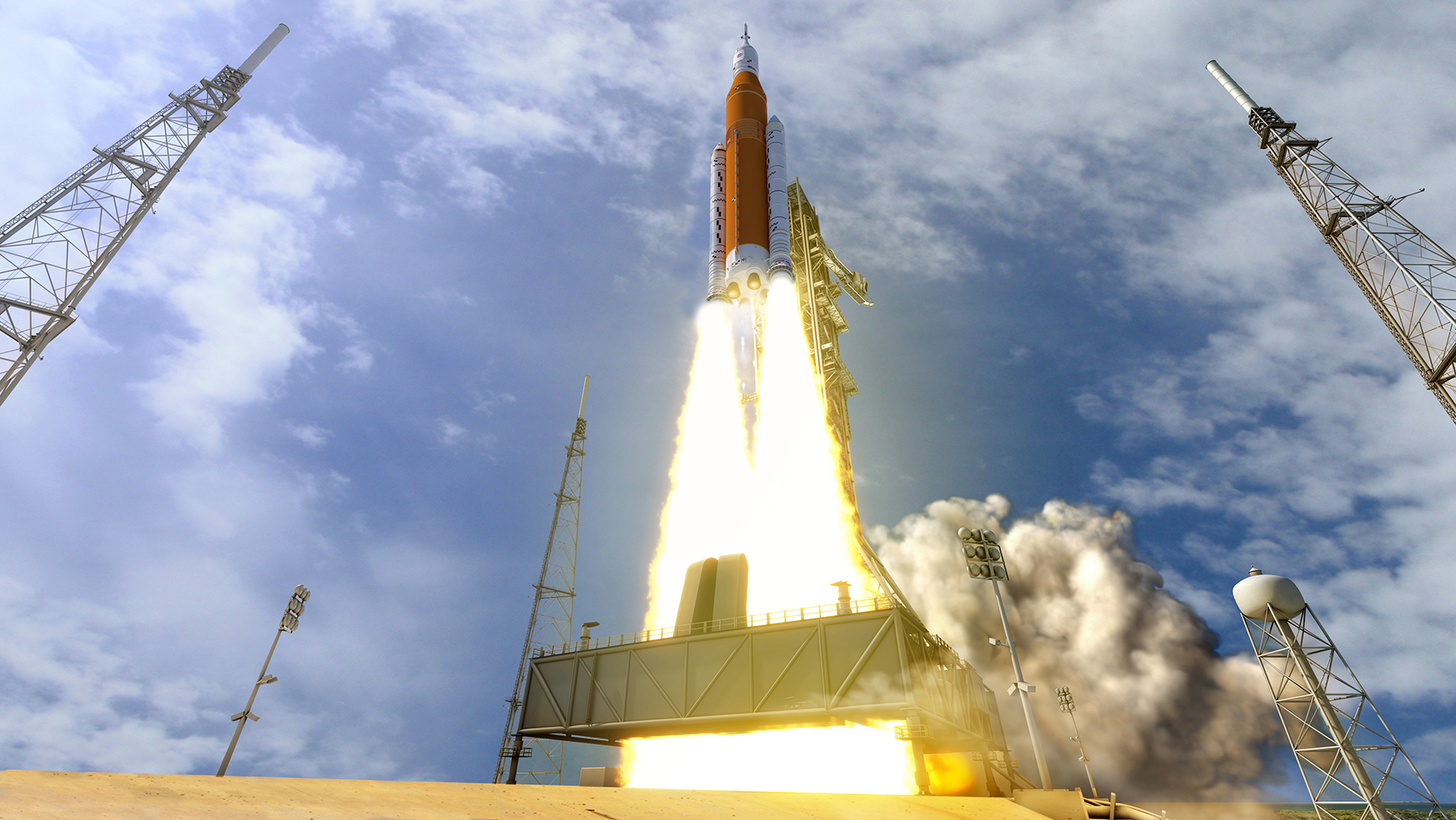 Artemis se lanzará este año con la novedad del cohete SLS, el más poderoso jamás creado (NASA)