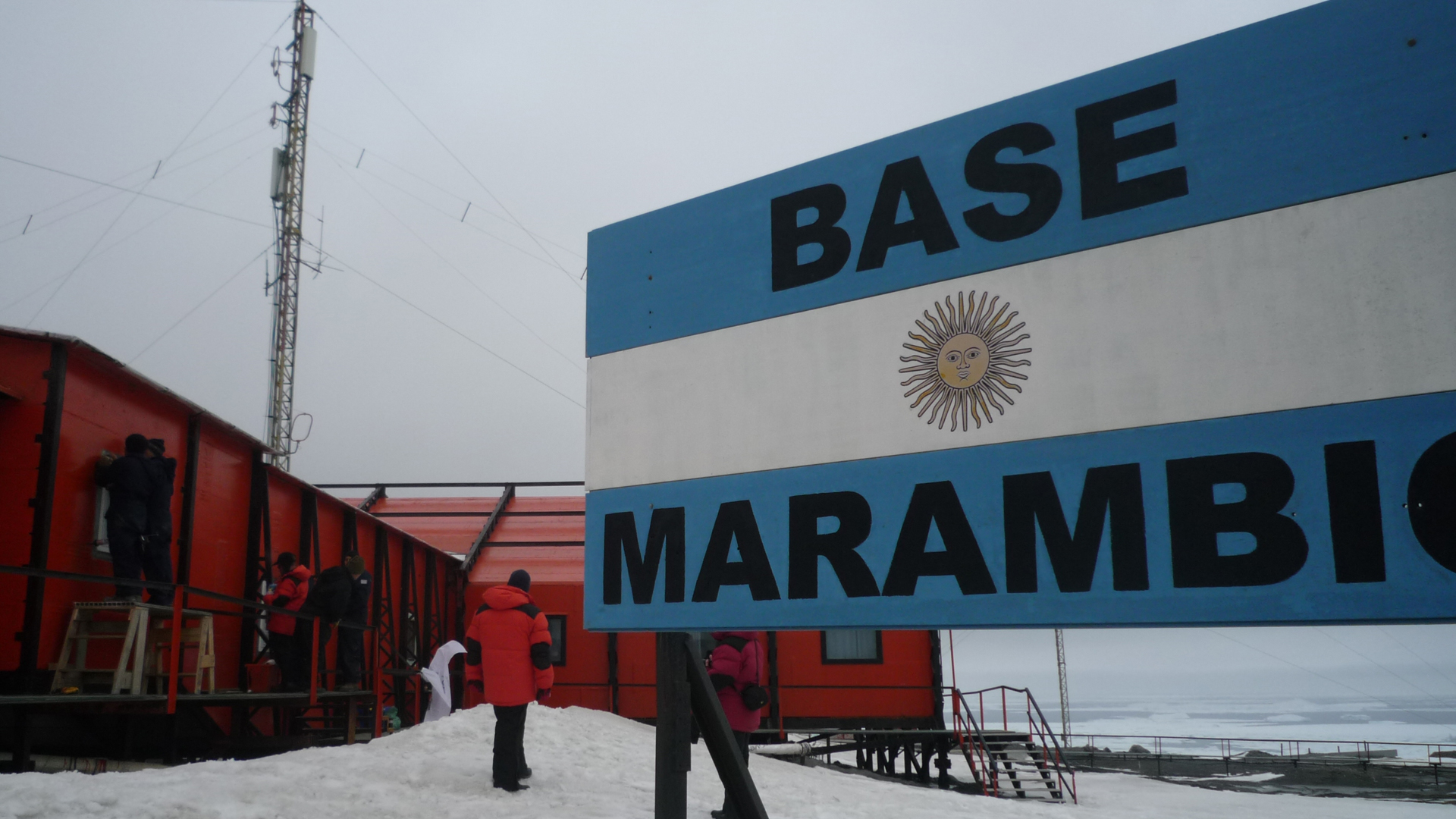 En la Base Marambio conviven efectivos de la Armada, la Fuerza Aérea y el Ejército Argentino