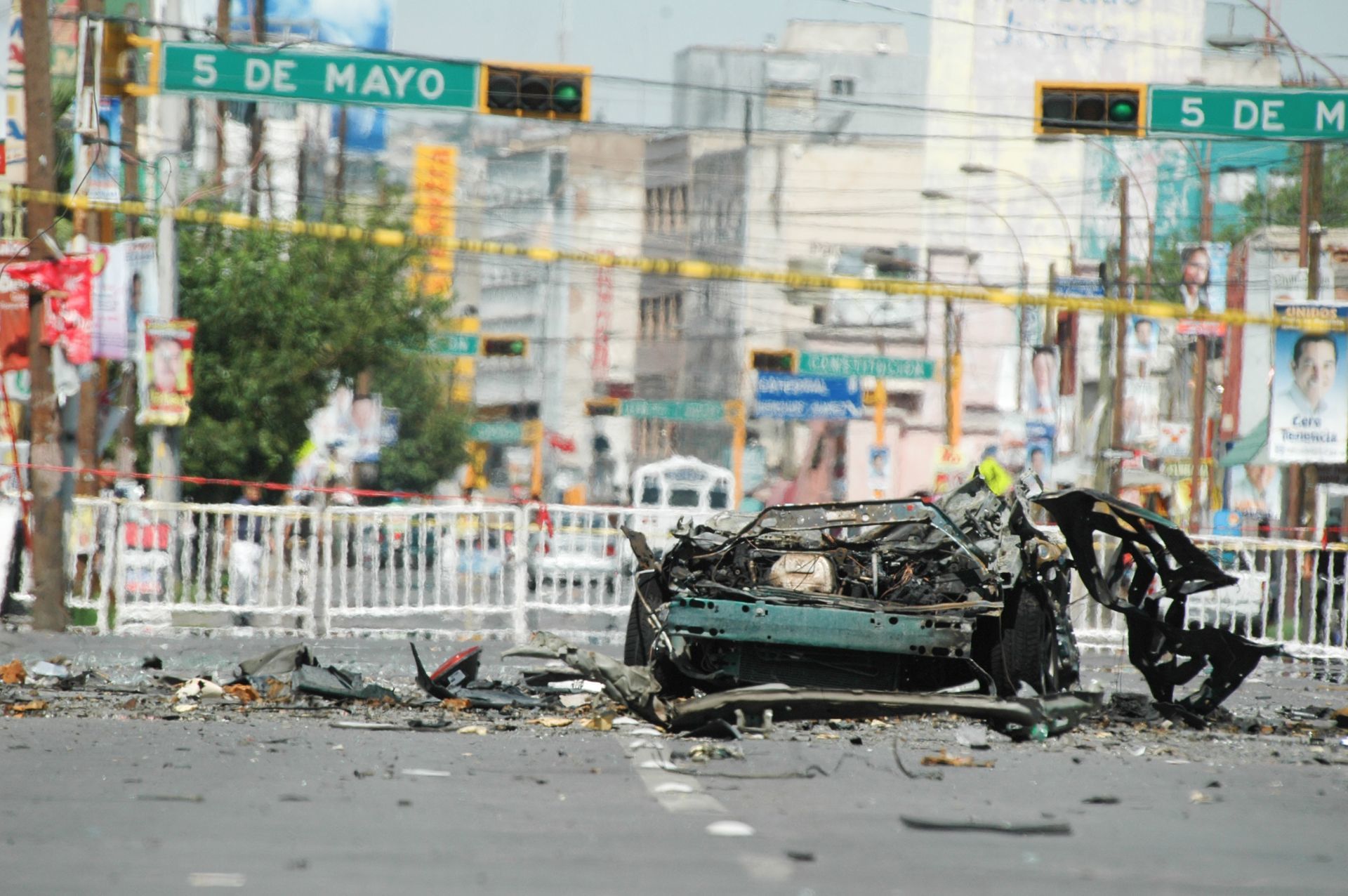 The attack with a car bomb by La Línea was a violent event that occurred in Ciudad Juárez (PHOTO: NACHO RUIZ/CUARTOSCURO)