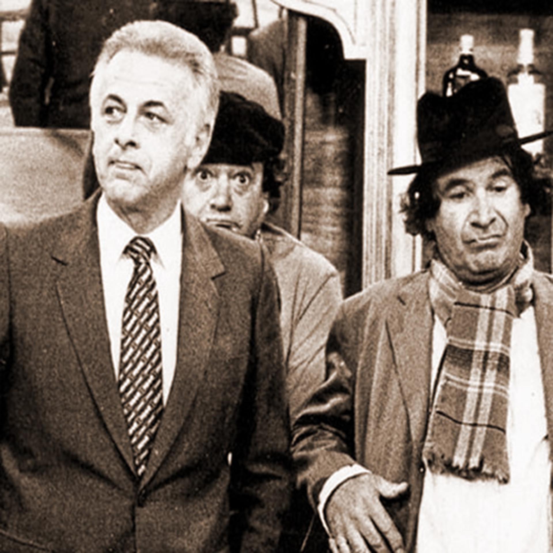 Una histórica imagen de Gerardo Sofovich y "Minguito" en "Polémica en el Bar"