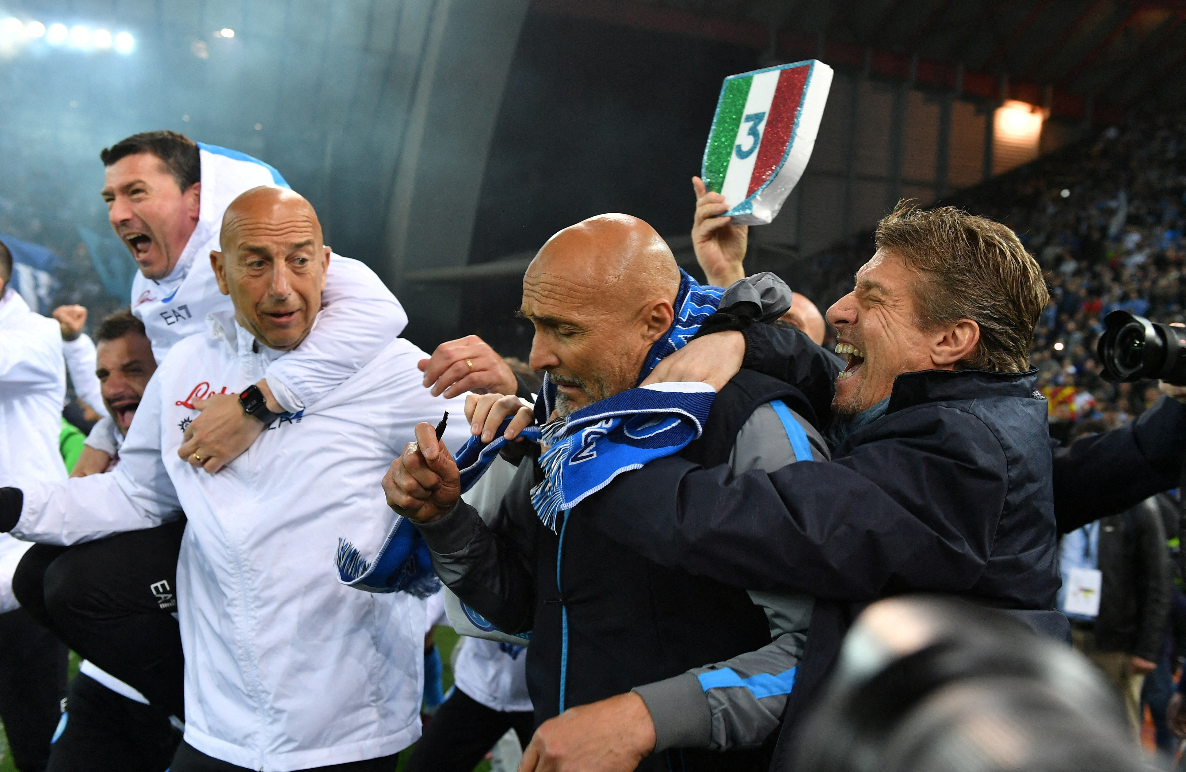 La emoción de Luciano Spalletti, el entrenador que llevó a la tercera consagración del Napoli en la Serie A de Italia