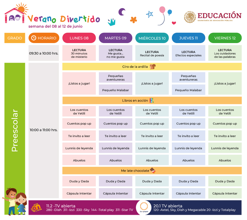 SEP: horarios de actividades del programa “Verano divertido” para alumnos  de preescolar, primaria y secundaria del 8 al 12 de junio - Infobae