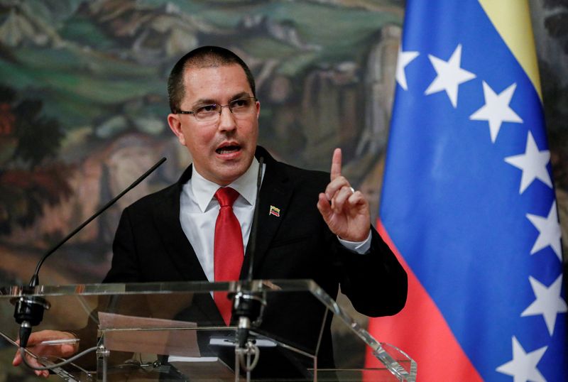 El entonces ministro de Relaciones Exteriores de Venezuela, Jorge Arreaza