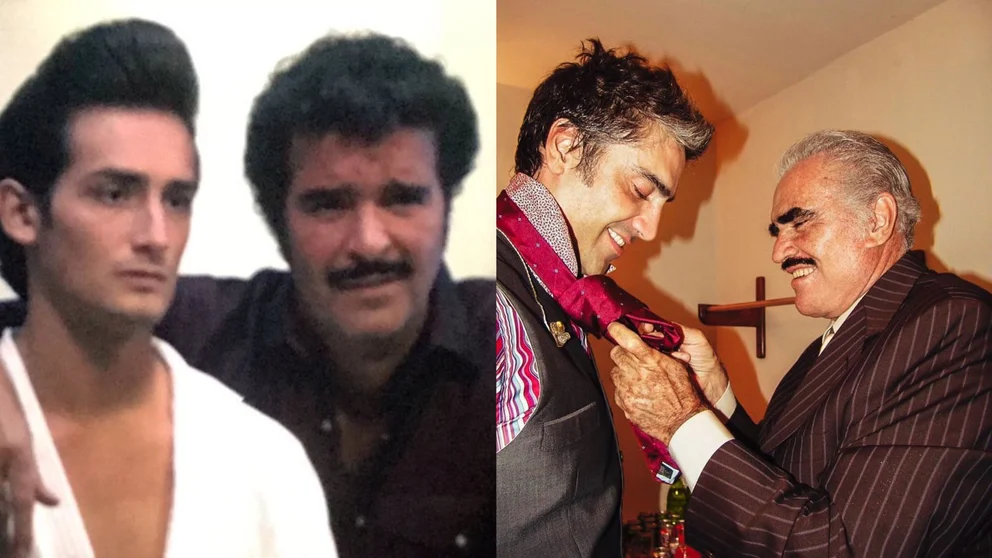 Según la bioserie no autorizada, a Vicente Fernández no le gustaba la forma de vestir de Alejandro (Fotos: Twitter/@NubiaArizaga/Instagram/@alexoficial)