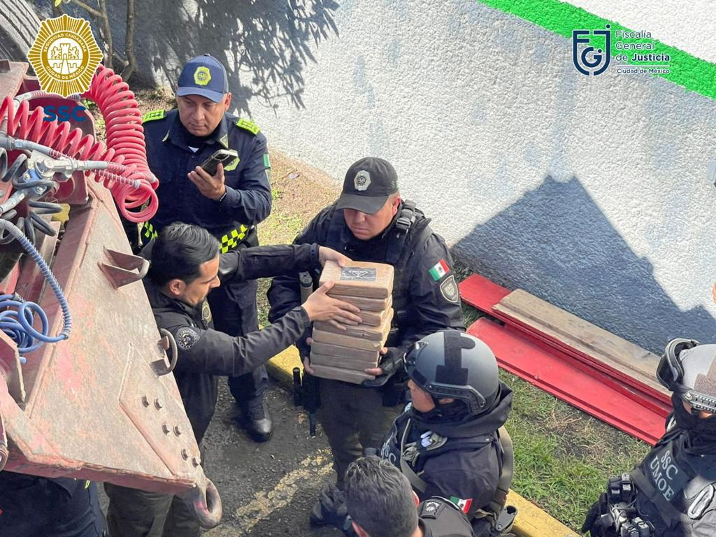 Drug packages marked with the Tesla logo in Mexico City (SSC/Handout via REUTERS)