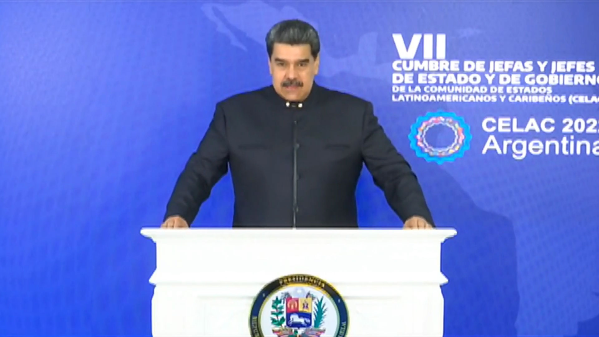 Nicolás Maduro grabó un video que fue pasado durante la VII Cumbre de la CELAC 