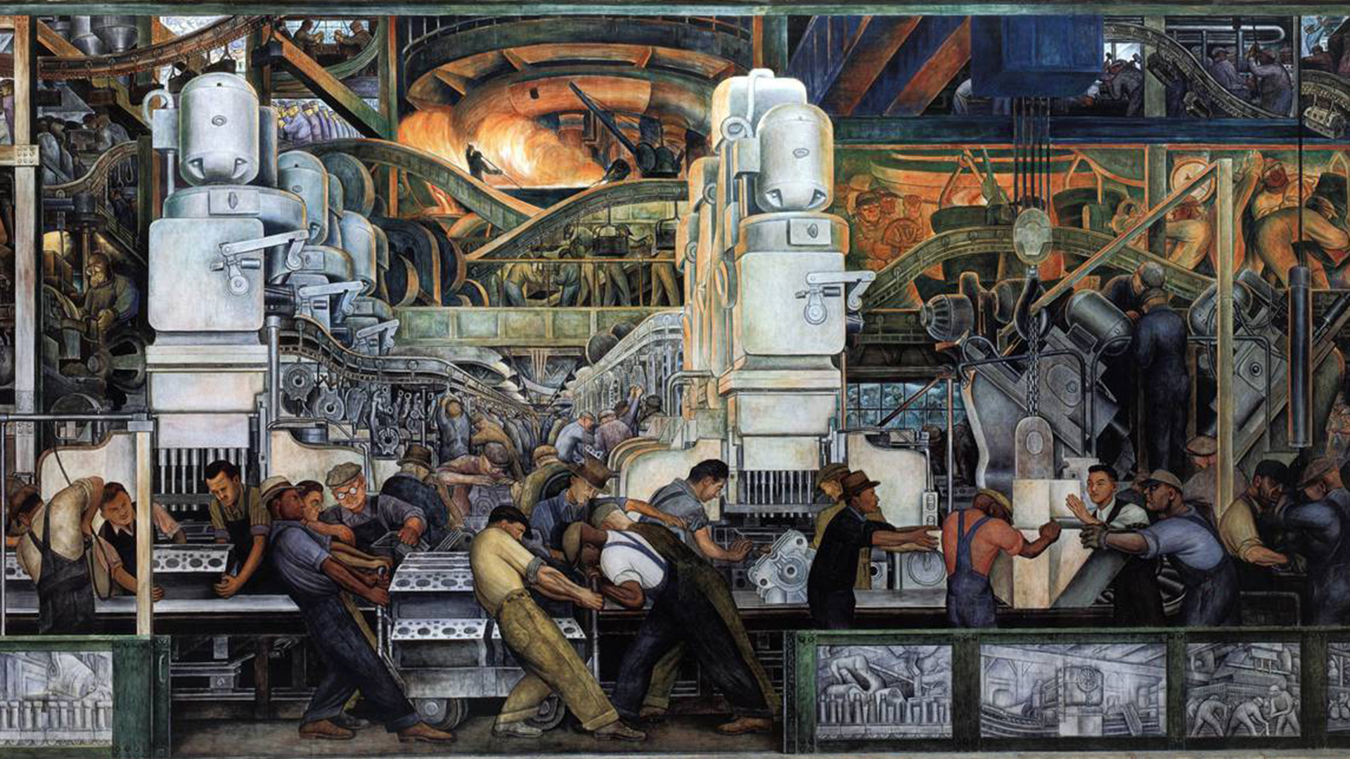 La belleza del día: “Industria de Detroit”, de Diego Rivera 