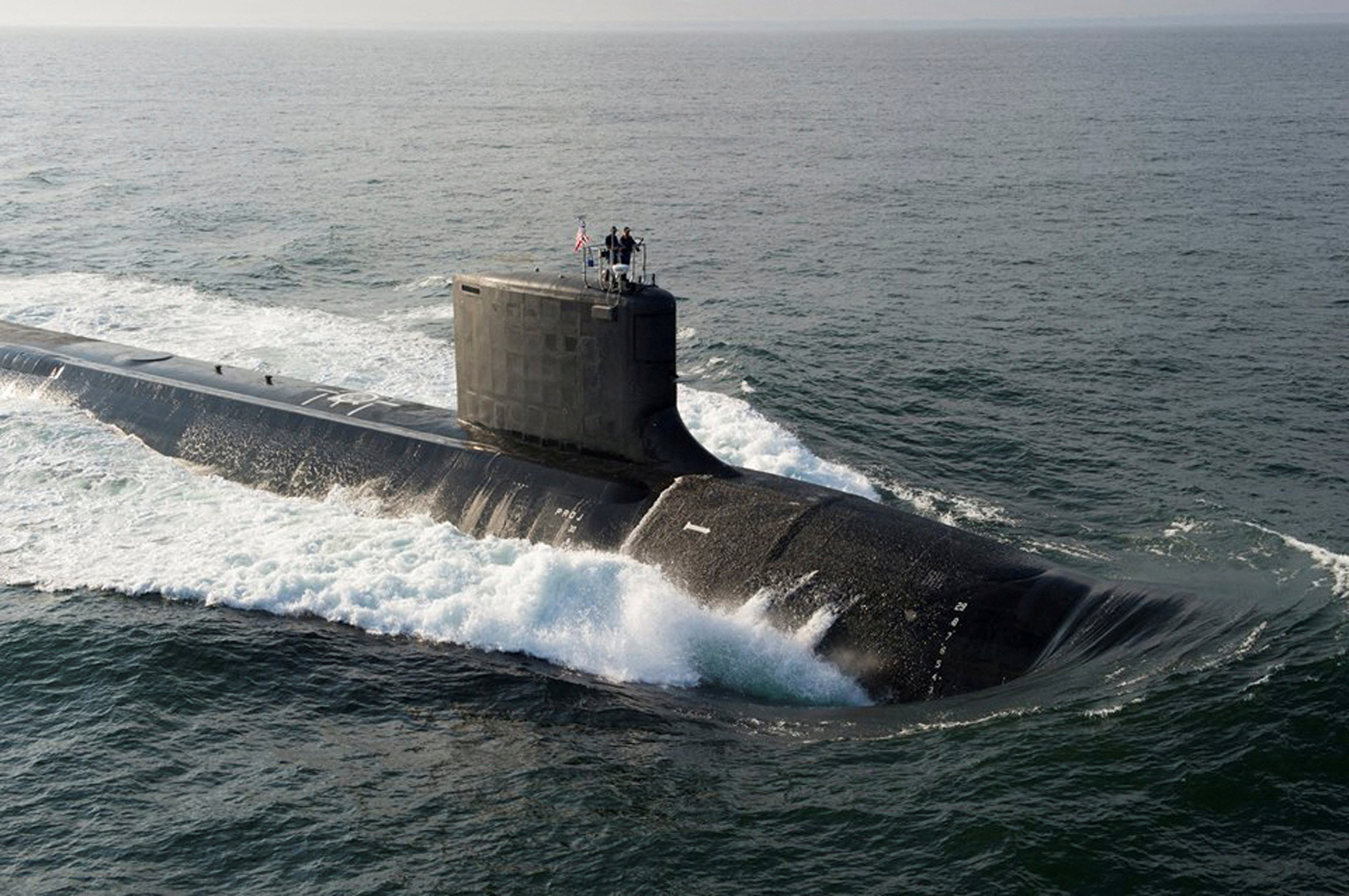 FILE PHOTO: The Virginia-class USS North Dakota submarine is seen during bravo sea trials in this U.S. Navy handout picture