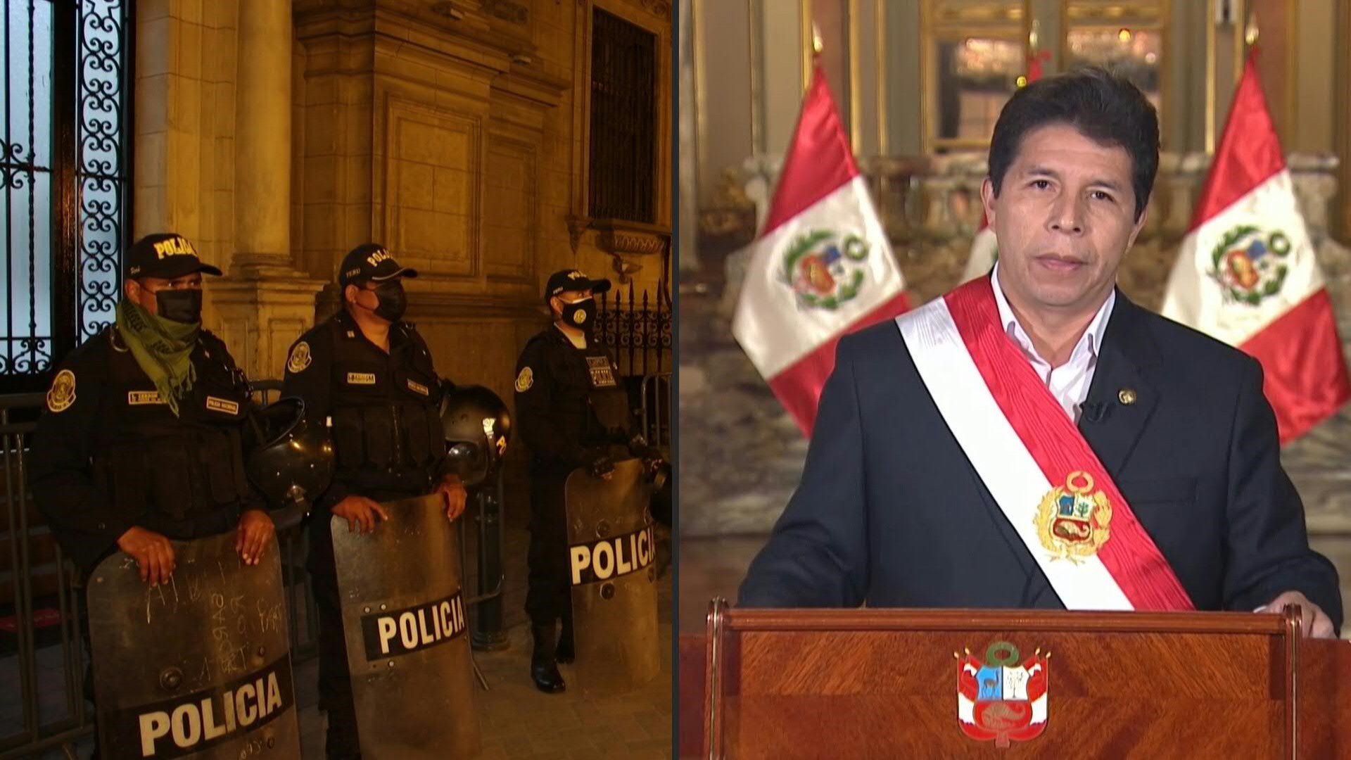 La justicia peruana allanó sin suerte la noche del martes el Palacio de Gobierno en Lima buscando a Yenifer Paredes (AFP)