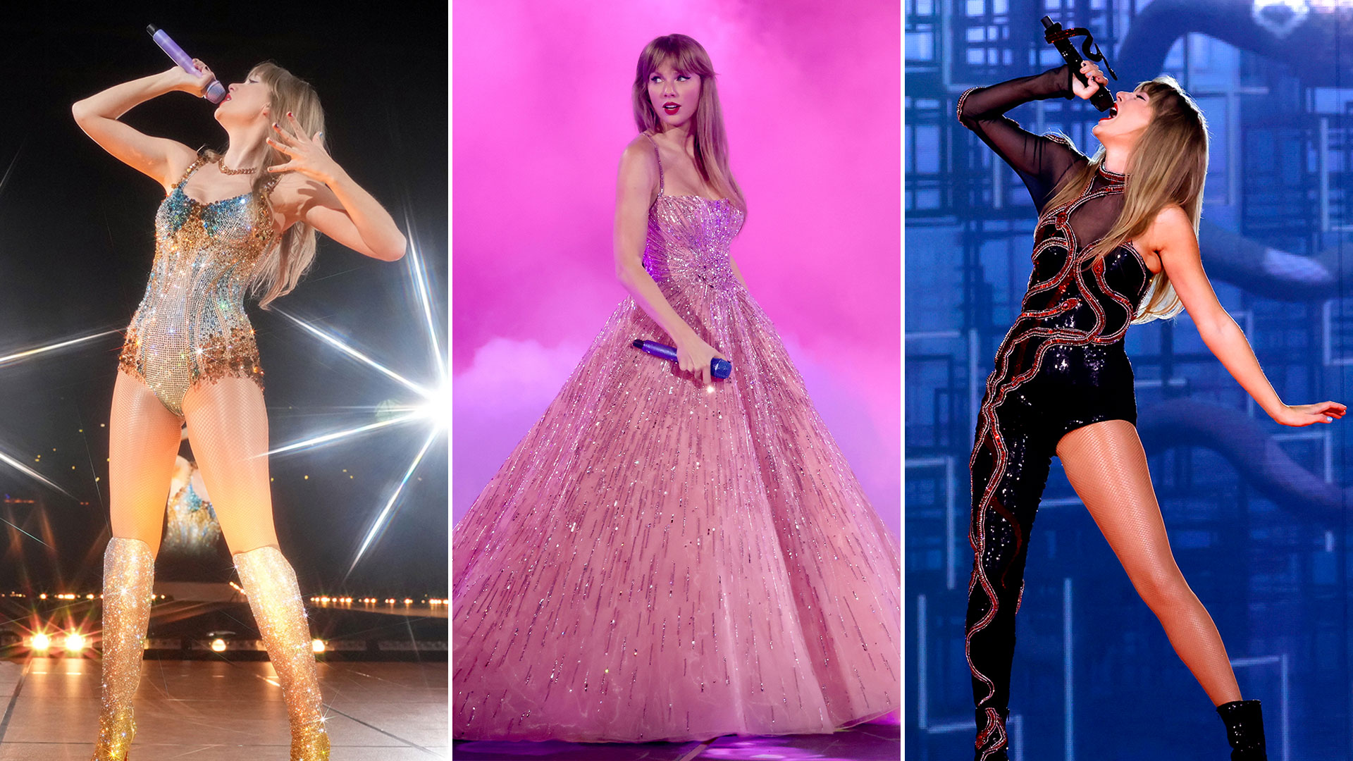 De brillos a lentejuelas: Taylor Swift apuesta a una lujosa colección de vestidos para su nueva gira mundial