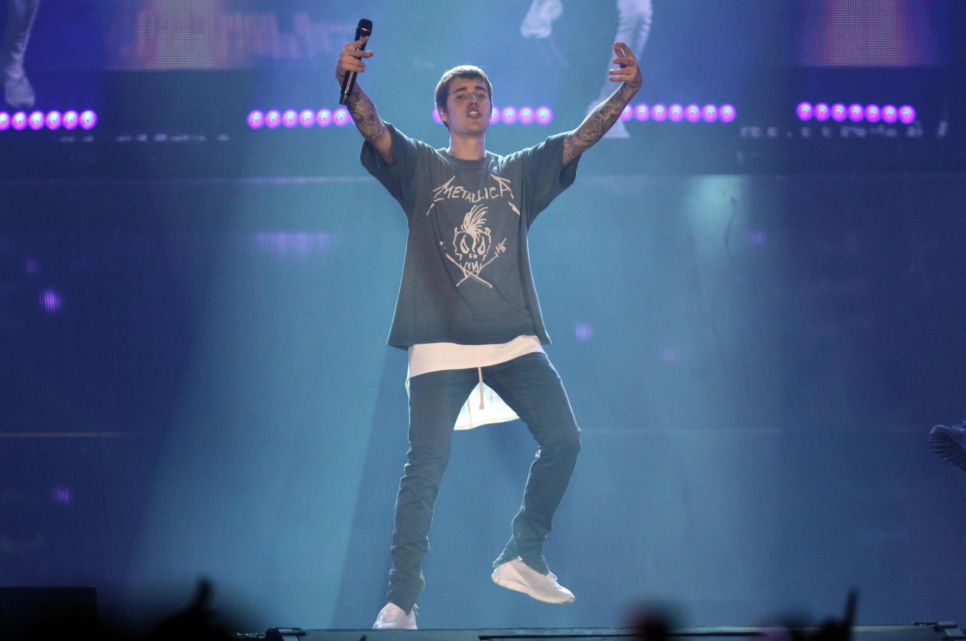 Justin Bieber en una imagen de archivo durante una actuación. EFE/EPA/GIORGIO BENVENUTI
