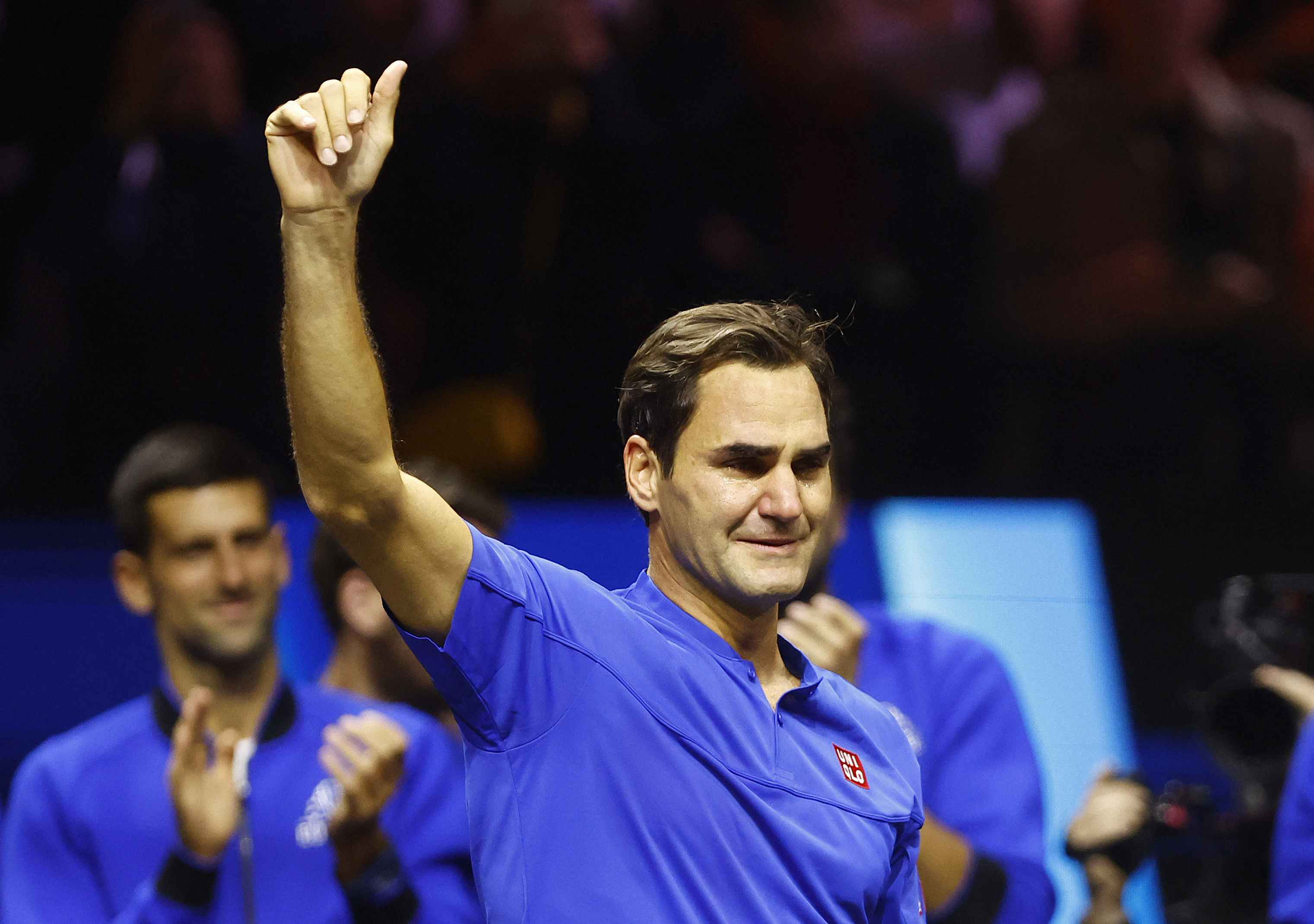 Roger Federer no pudo evitar emocionarse al término de su último partido (Foto: Reuters)