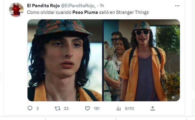 Users on social networks joked about Featherweight's resemblance to characters from Stranger Things (Screenshot/Twitter)