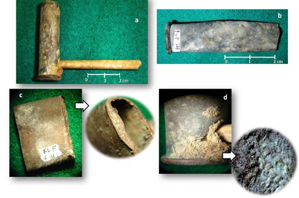 Algunos de los objetos del pasado, rescatados por los arqueólogos