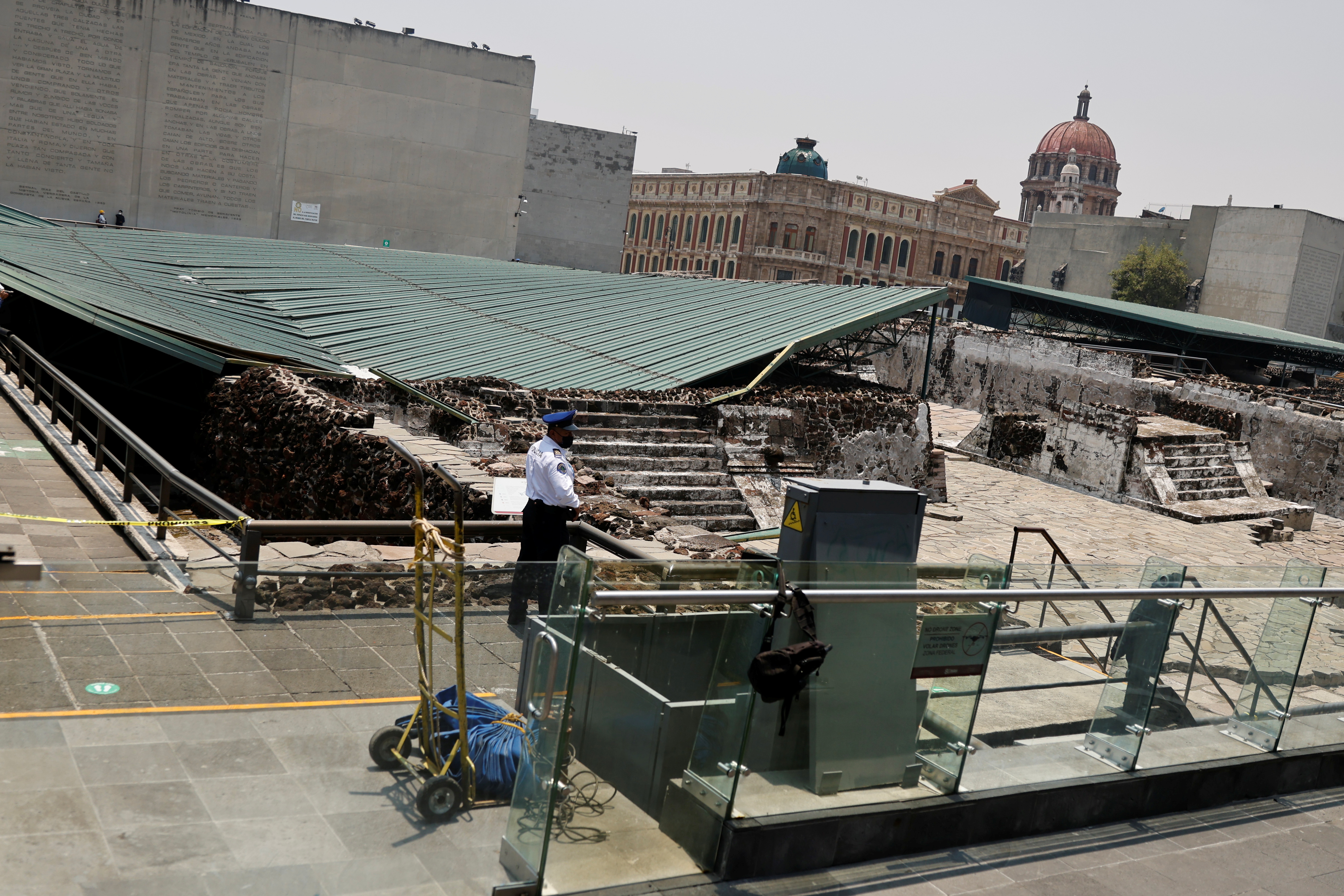 Cómo luce la Casa de las Águilas en el Templo Mayor tras derrumbe - Infobae