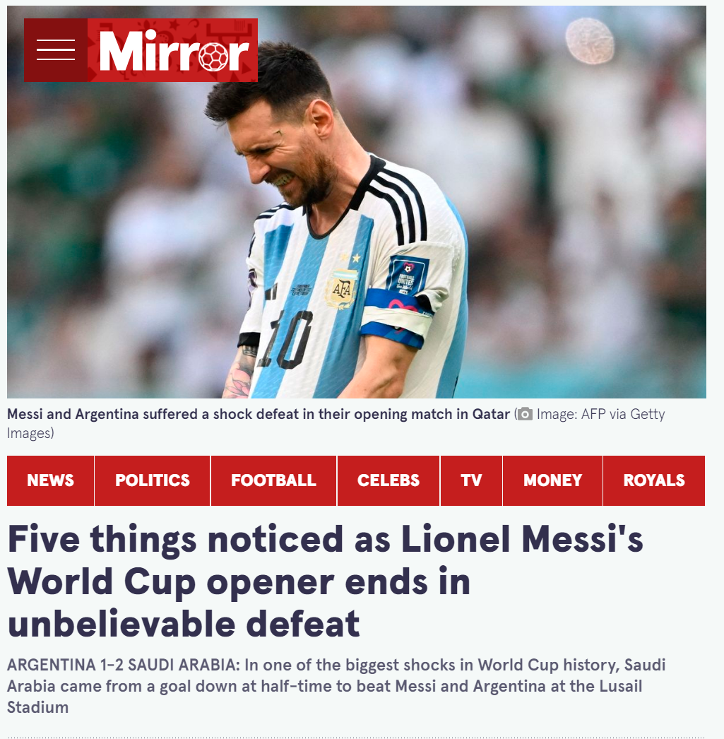 Los medios británicos analizaron la derrota de Argentina