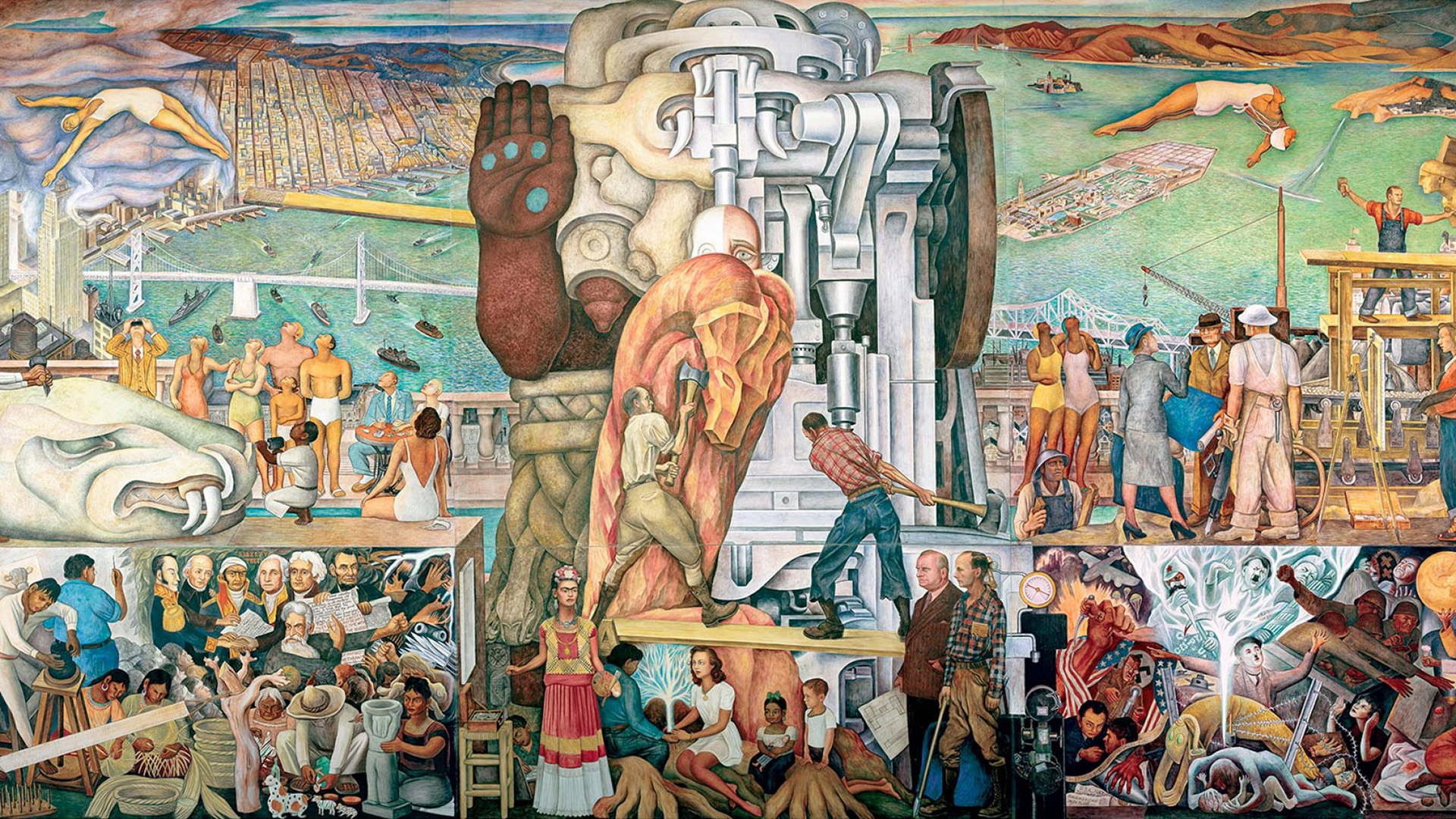 Trasladan un inmenso mural de Diego Rivera para exhibirlo en San Francisco  