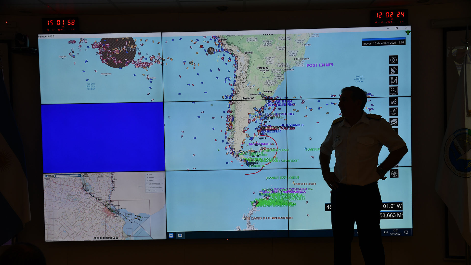 El posicionamiento satelital obtenido mediante el sistema AIS es fundamental para el adecuado control del mar