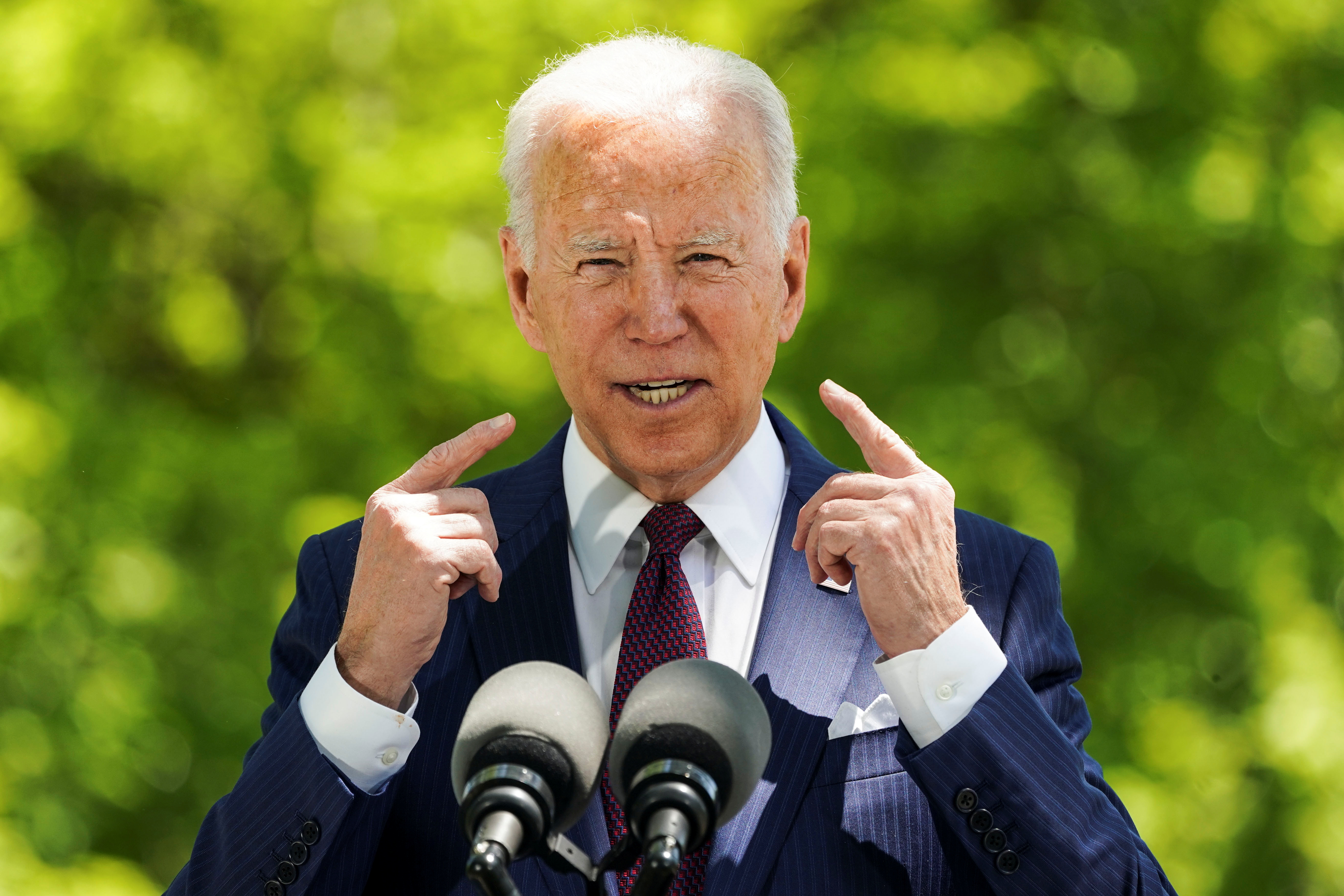 Joe Biden envió un mensaje desde la Casa Blanca (REUTERS/Kevin Lamarque)