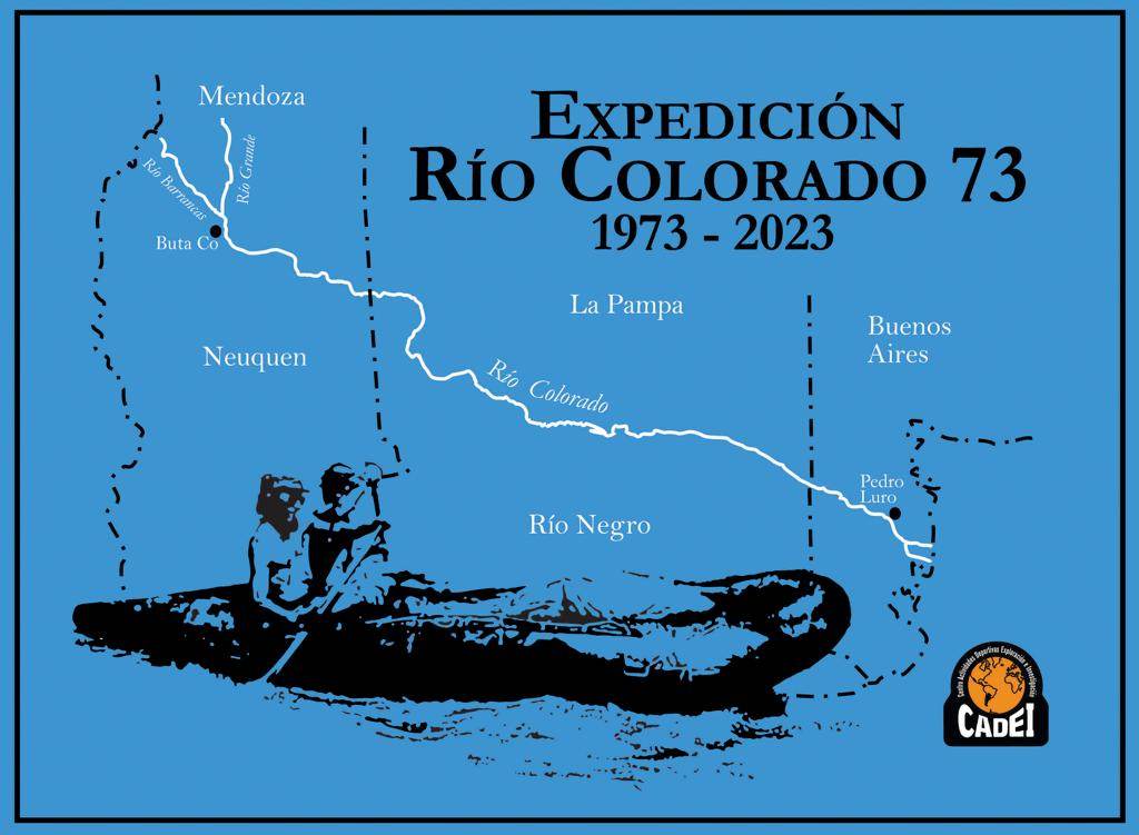 El mapa de la ruta que hicieron los "Locos del Río", tal como los llamaban en ese entonces (Foto: Gentileza CADEI)