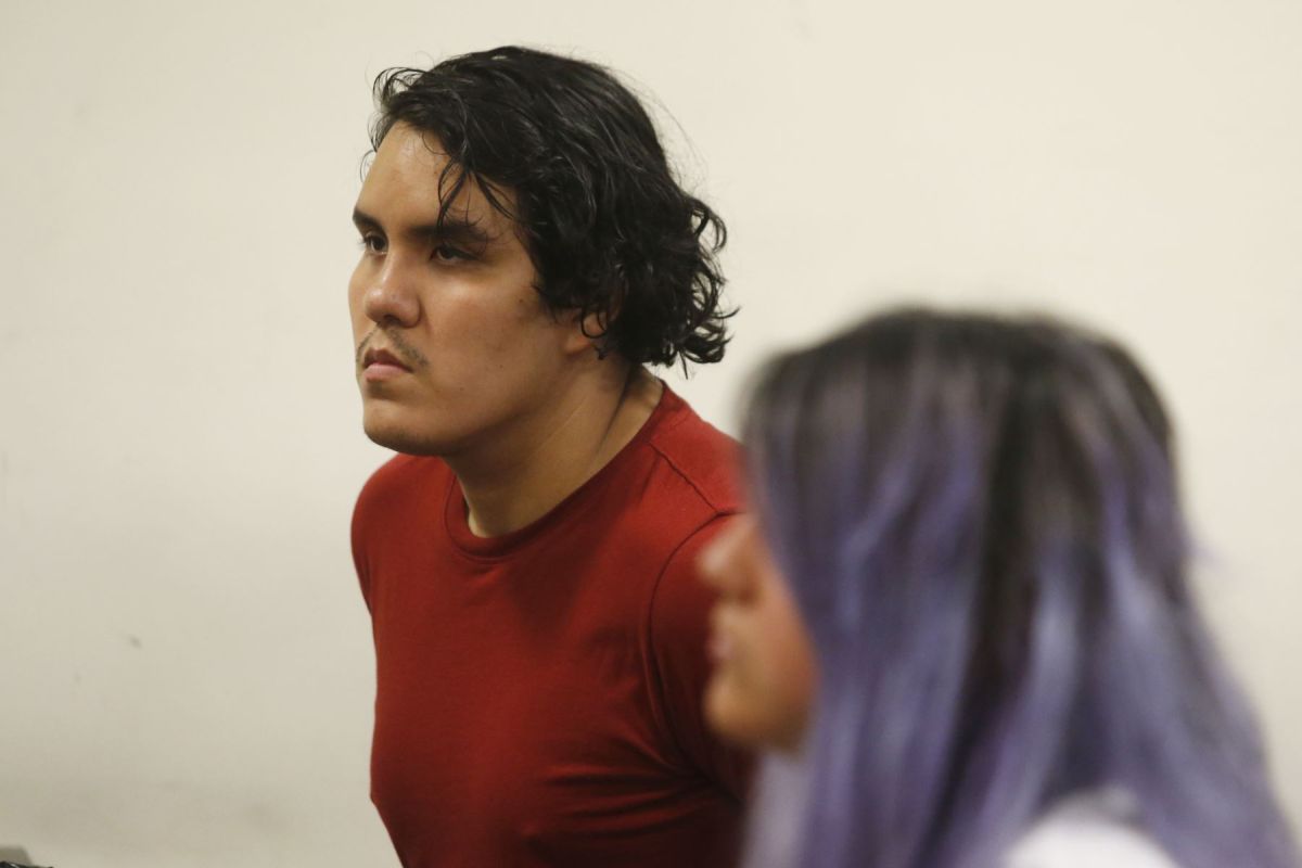 Andrea Aguirre Concha and Kevin Villanueva Castillo, alleged co-authors of the crime of aggravated homicide against the young mother and activist Solsiret Rodríguez Aybar.  |  Photo: Andean Agency