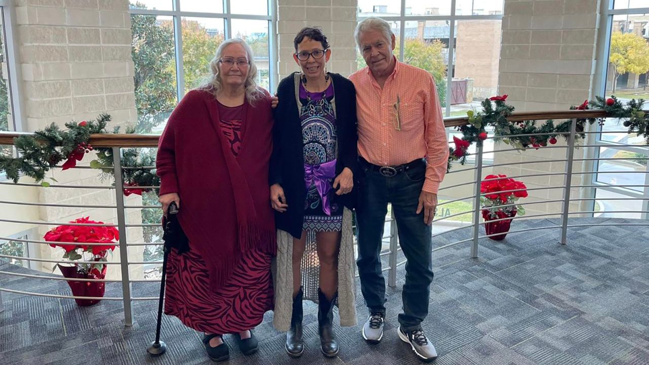 Melissa Highsmith, center, reunites with her mother Alta Apantenco, and father Jeffrie Highsmith, 51 years after she was kidnapped as a baby. (Highsmith family)