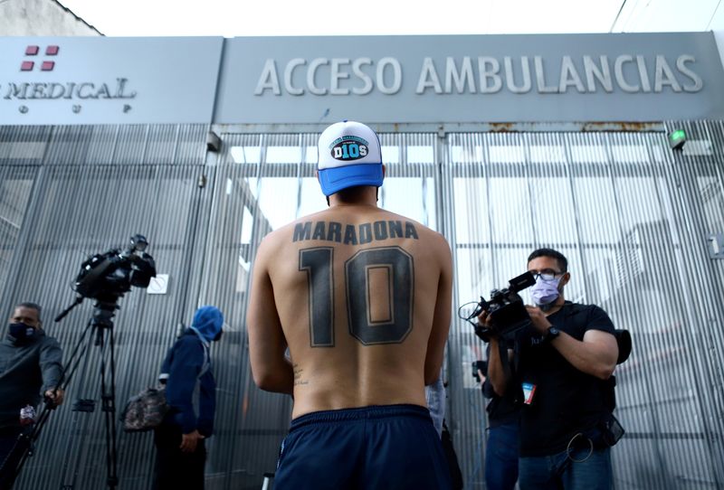 De la clínica, Maradona iría al country en Tigre, donde moriría dos semanas después (REUTERS)