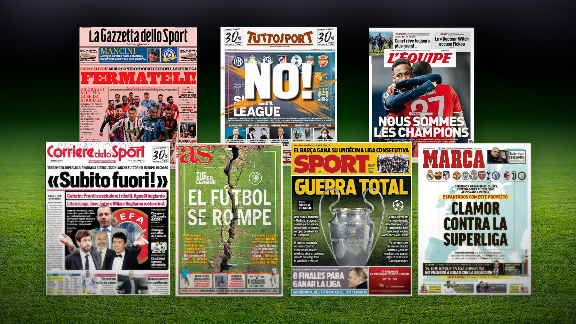 Impacto mundial por la creación de la Superliga: 14 portadas de los diarios  de Europa - Infobae