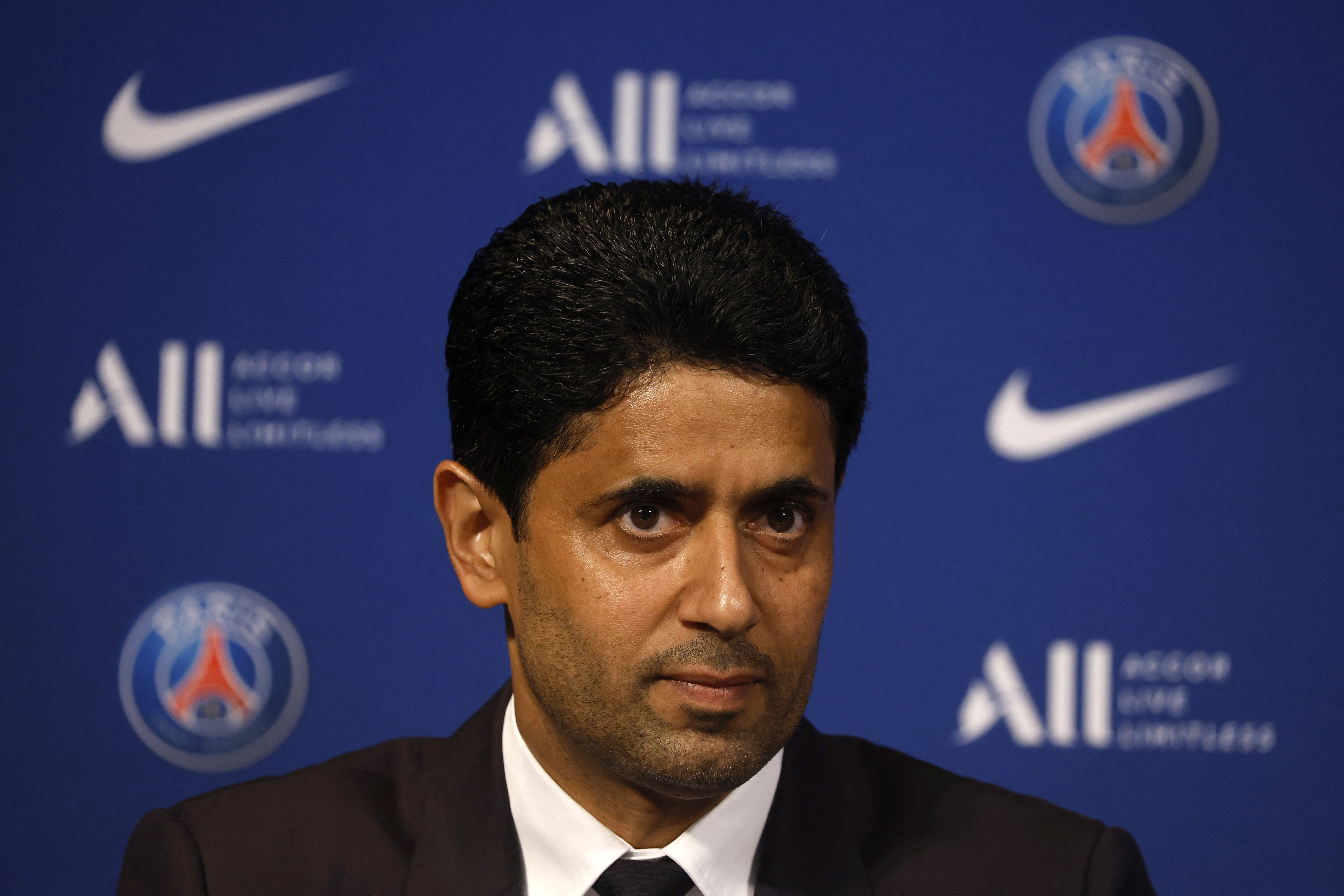 Nasser Al-Khelaifi reveló a qué selección apoyará en la final de la Copa del Mundo (Reuters/Christian Hartmann)