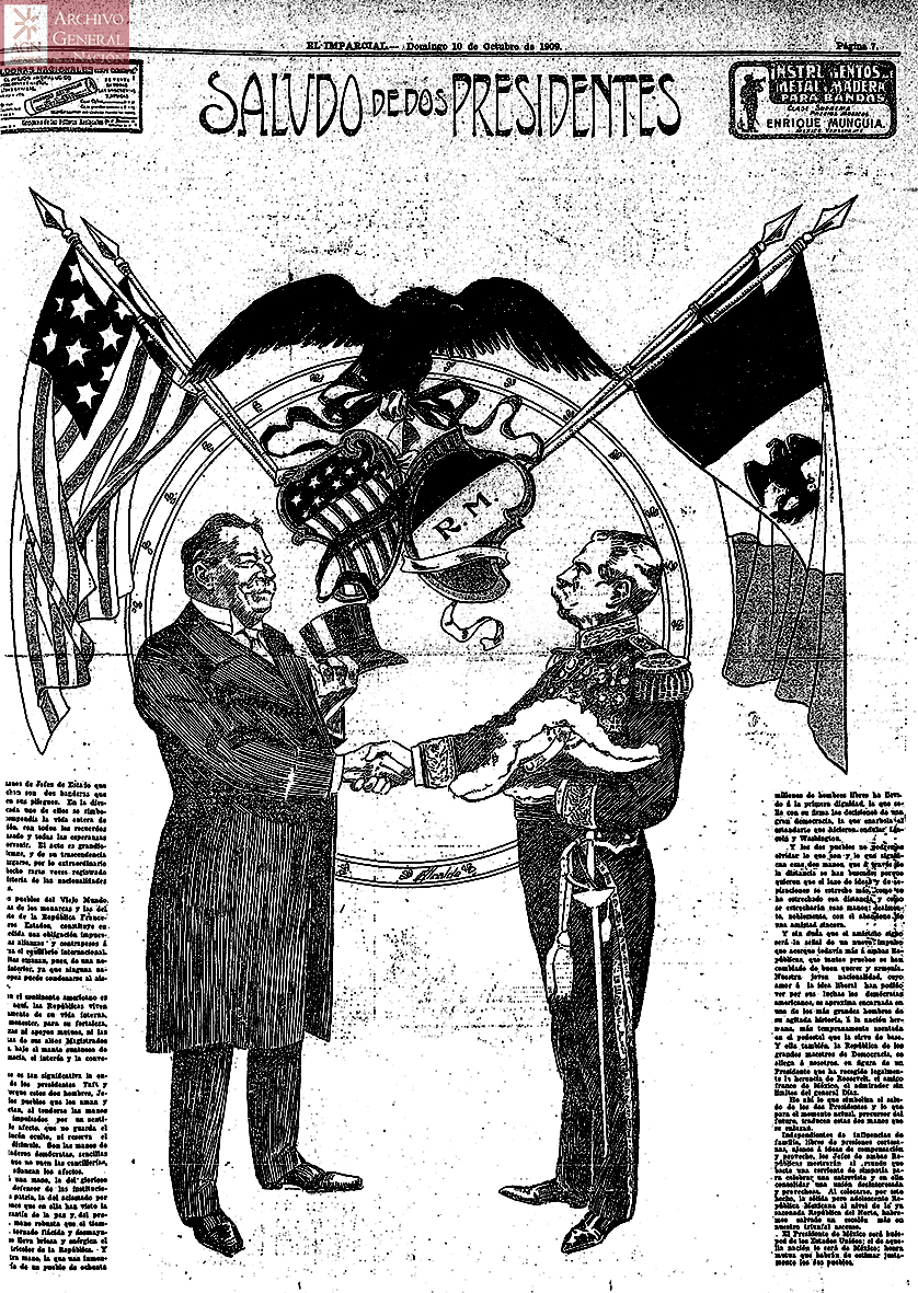 Poco después de la reunión, la relación entre México y Estados Unidos se fracturó. El gobierno estadounidense tampoco apoyó el conflicto armado de 1910. Foto: AGN