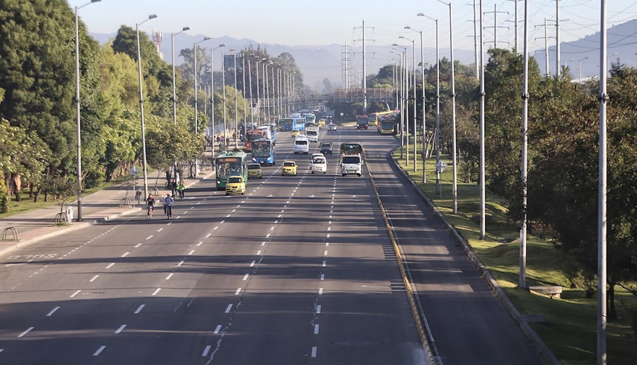 Imagen de referencia. Autopista Norte en el Día sin Carro en Bogotá. Colprensa - Álvaro Tavera