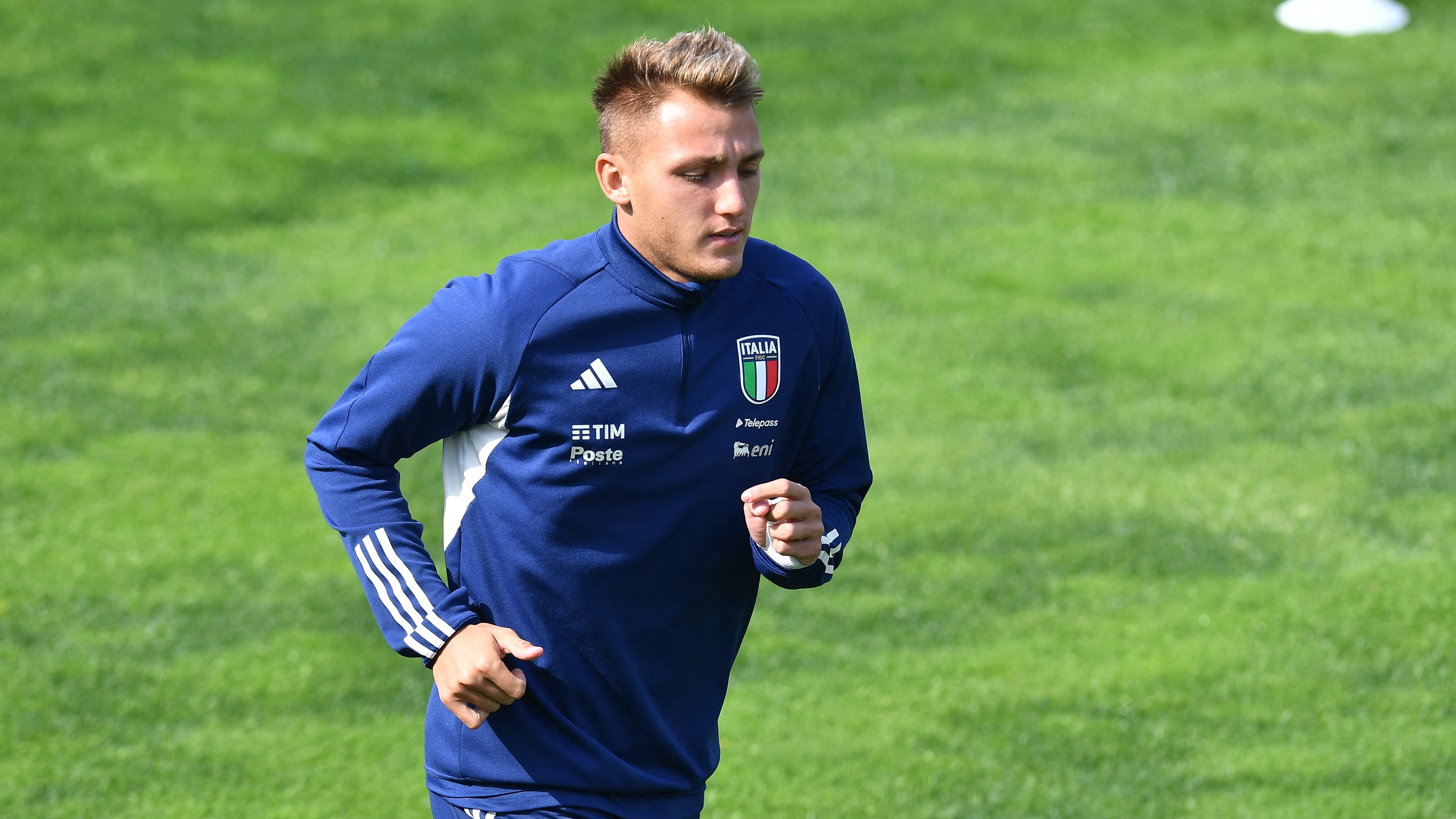 Mateo Retegui in the practice of the Italian team (REUTERS / Jennifer Lorenzini)