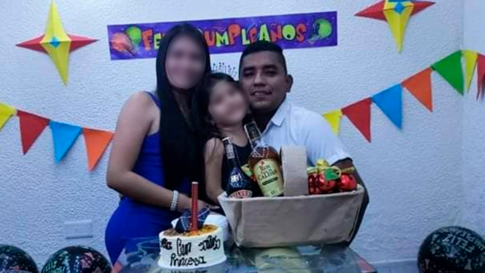 Heidy Johana, su hija y Marco Fidel Díaz Rubio, el presunto femicidia