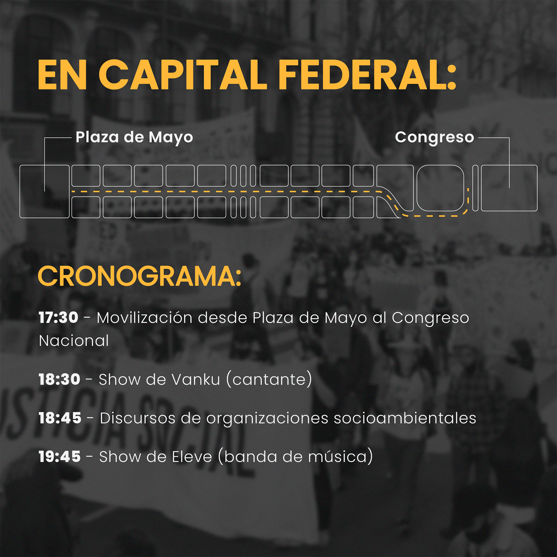 El cronograma de la movilización en Buenos Aires